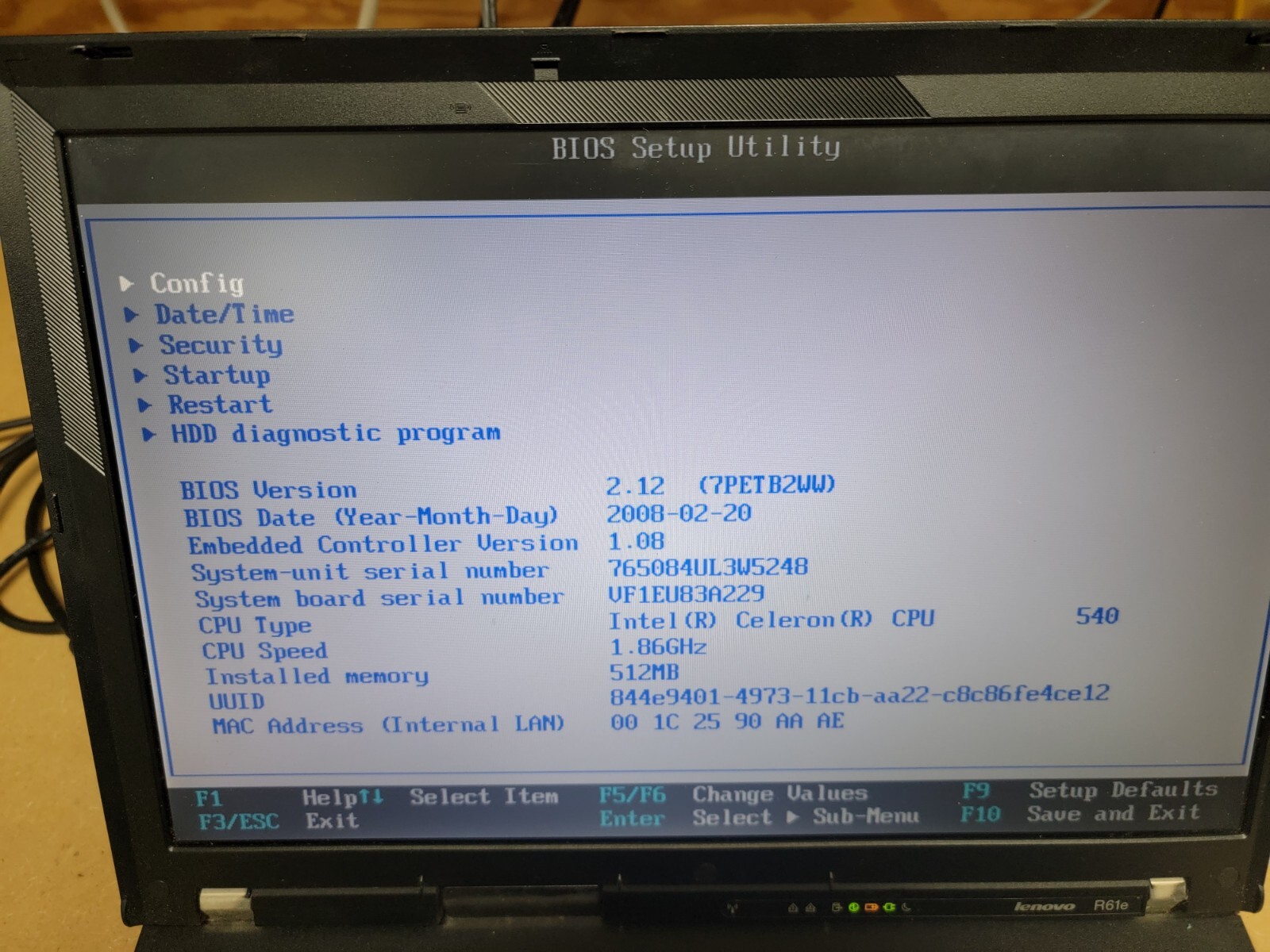 IBM THINKPAD R51e LAPTOP – PARTS ONLY – SEE DESCRIPTION