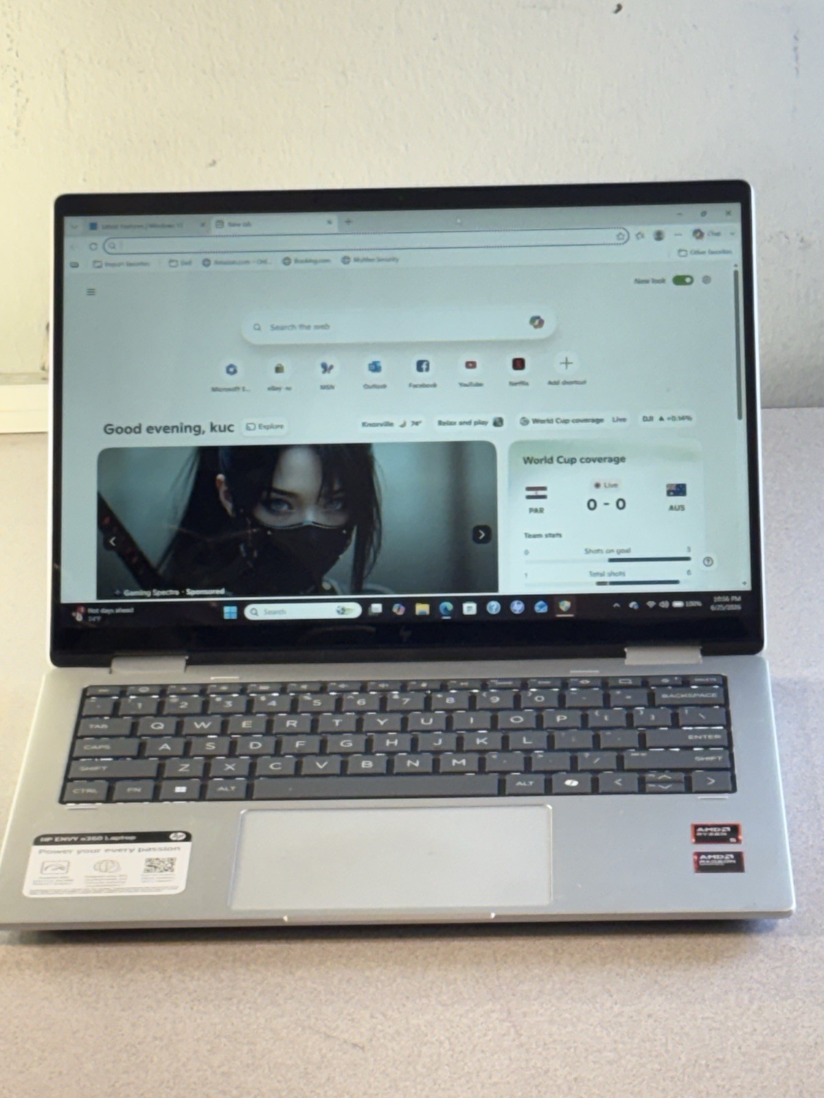 HP Envy X360 2-in-1 14| Ryzen 5 8650HS Radeon 760M Gr 16GB RAM 512GB SSD Touchs