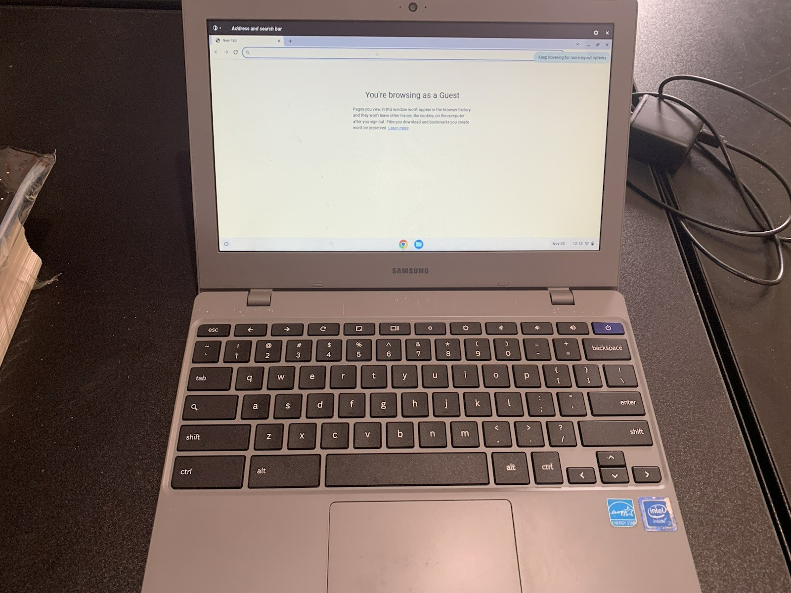 SAMSUNG XE310XBA Chromebook 4 , 11.6″, Factory Reset & Working Perfectly & Cable