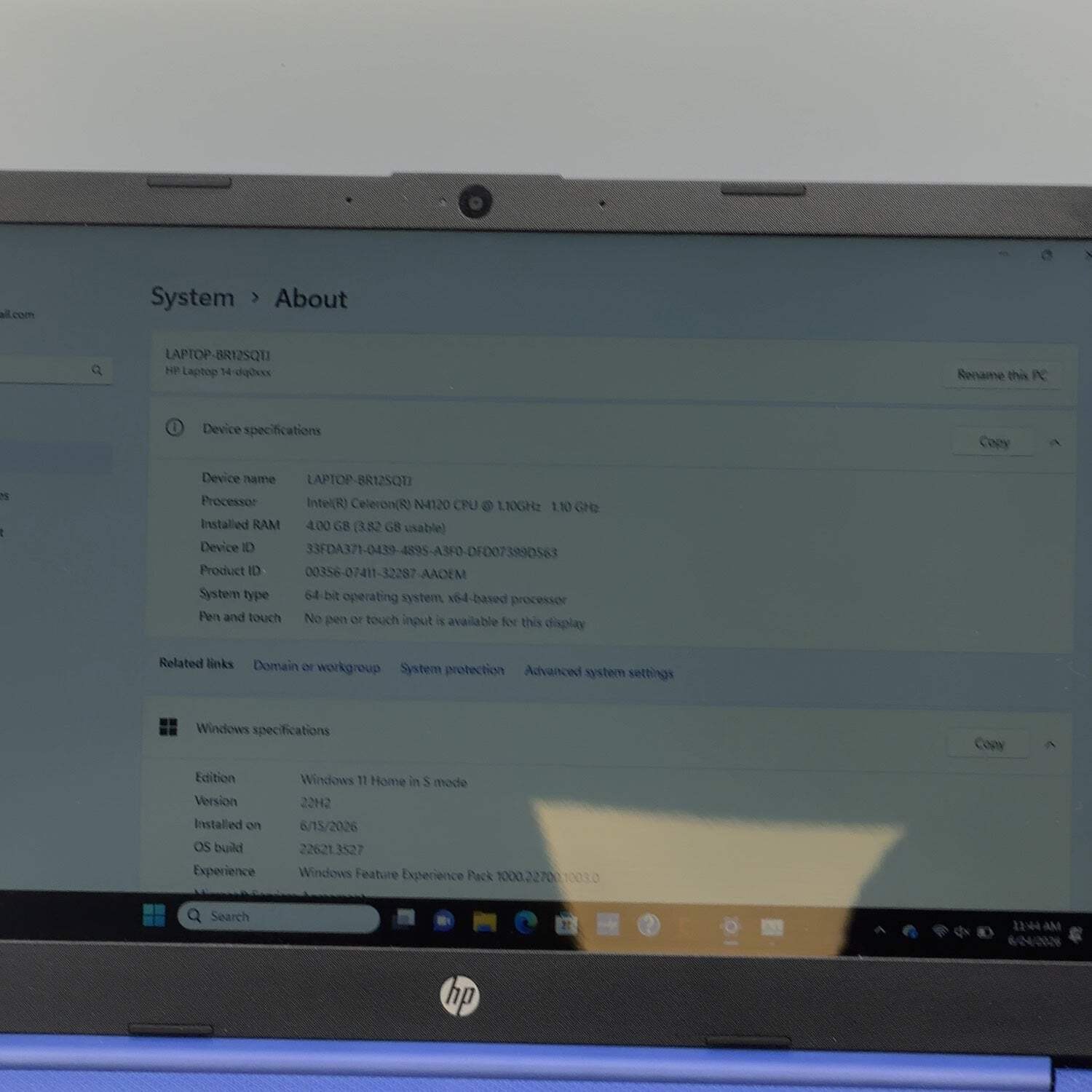 HP Laptop 1.1GHz 14-DQ0055DX