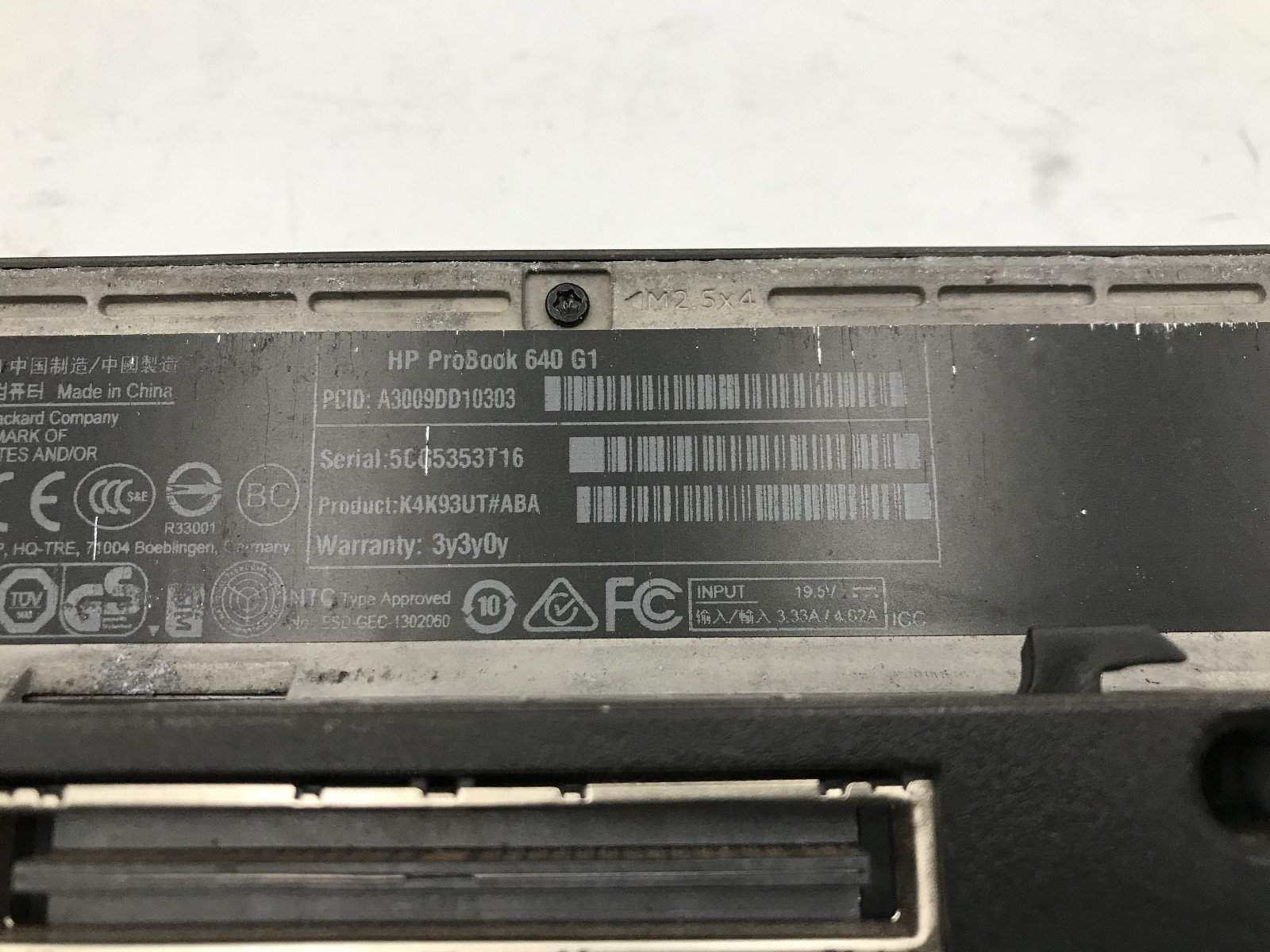 HP PROBOOK 640 G1 – FOR PARTS/BAD LCD – INTEL I5 4TH GEN – NO RAM -14″ -READ- BB