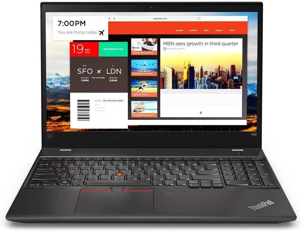 15.6″ FHD Lenovo T580 Laptop PC: Intel i5 Quad Core! 16GB RAM – 512GB NVME SSD!