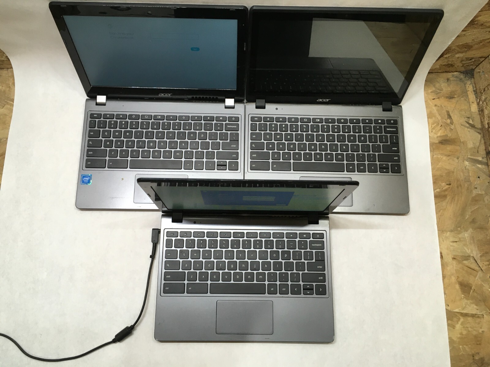 Lot of 6 Acer Chromebook C720 Celeron 2 GB Ram 16 GB Storage Many Issues- FT