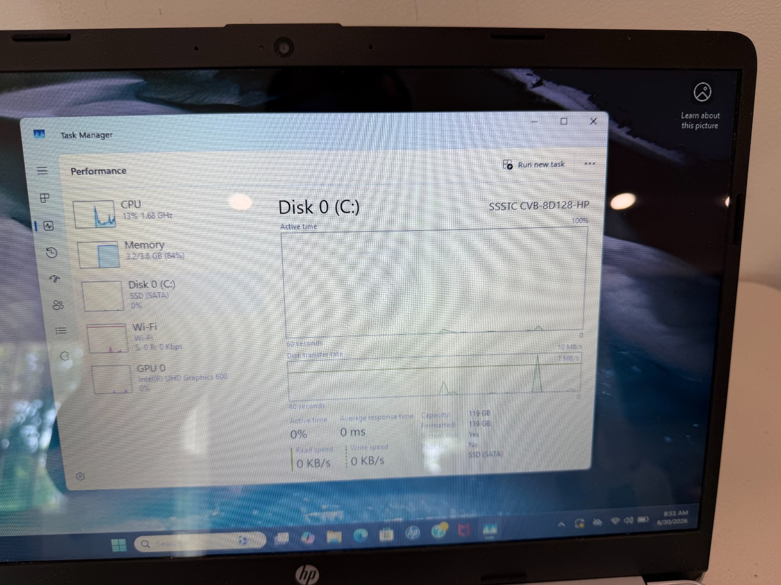 HP 15-dw1000 15.6″ Laptop Celeron N4020 4GB RAM 128GB SSD Windows 11