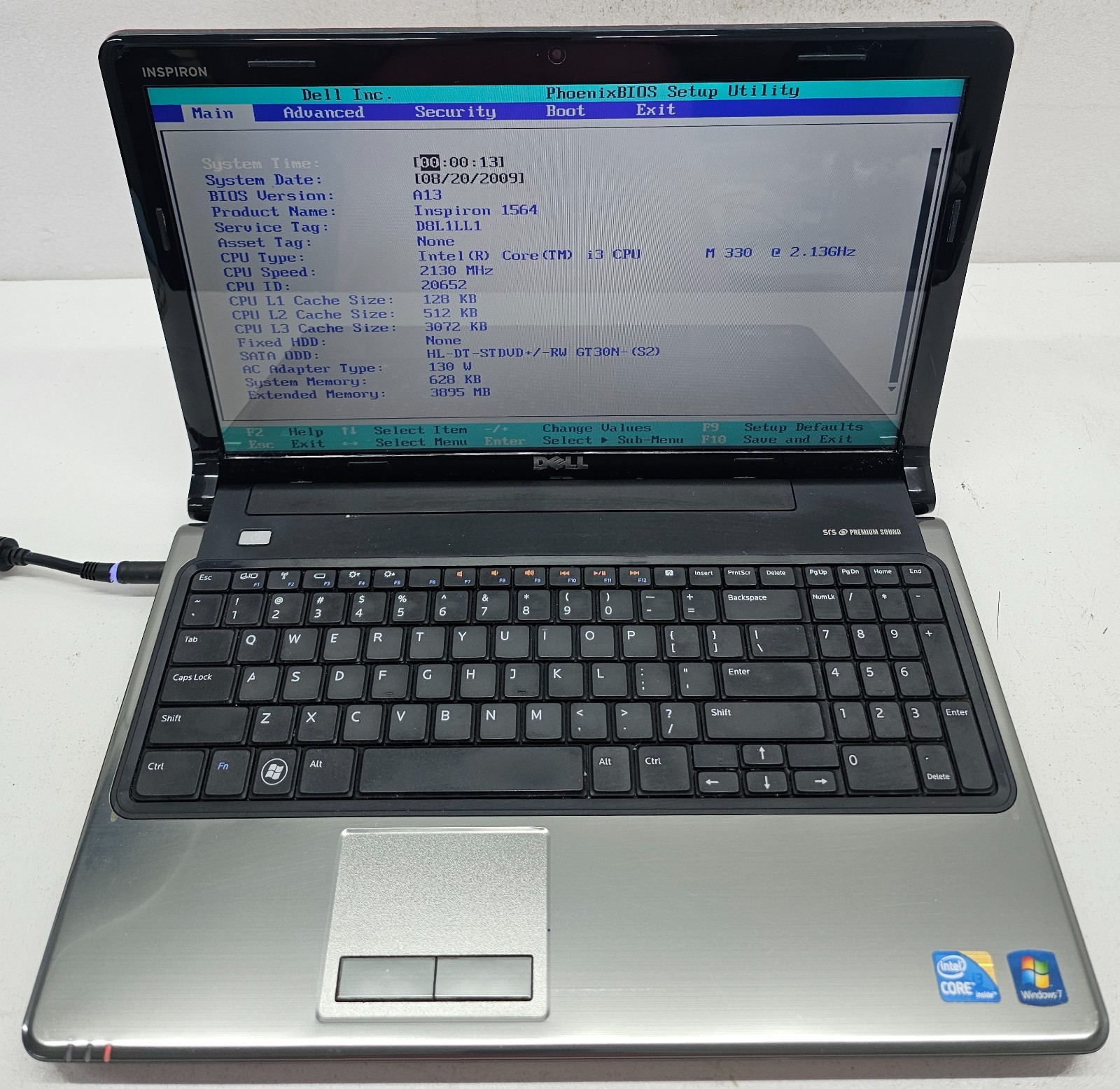 Dell Inspiron 1564 15.6″ Laptop Intel Core i3-330M 4GB Ram NO HD/OS (FL)
