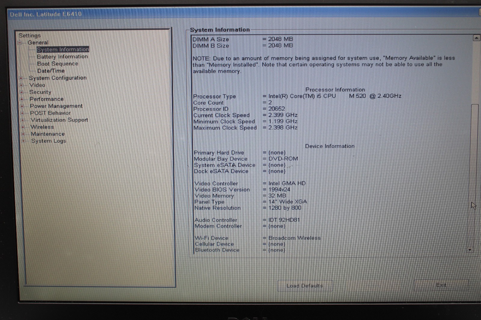 Dell Latitude E6410 _ i5-520M @ 2.4 _ 4GB RAM _ No SSD / OS *READ