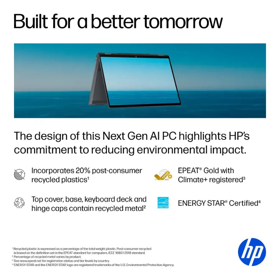 HP OmniBook X 2-in-1 16″ 2K Touchscreen Laptop Intel Core Ultra 7 256V 2TB SSD
