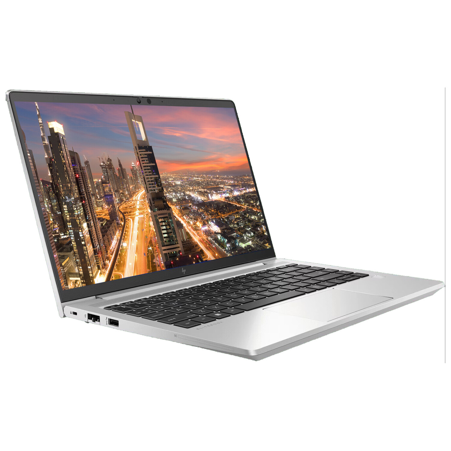 HP EliteBook 645 G10 14″ Ryzen 7 Notebook with 2 x EliteDisplay E27 27″ Monitor
