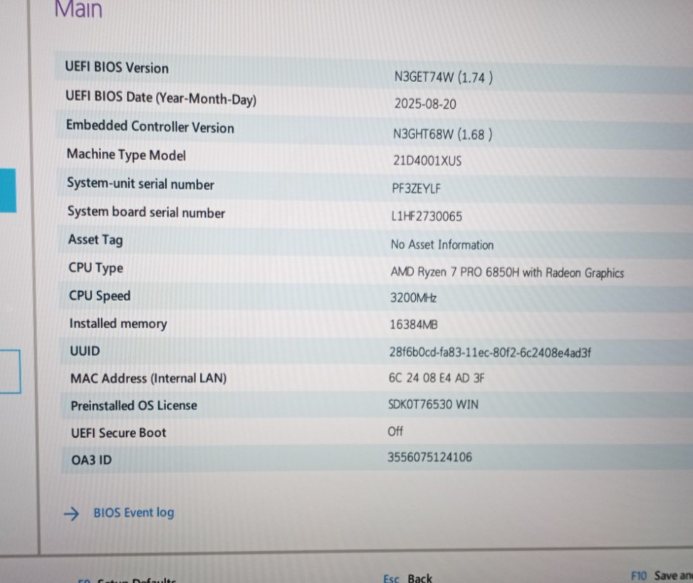 Lenovo ThinkPad Z16 Gen 1 TOUCH AMD Ryzen 7 6850H 16GB/512GB NVMe Win11P MC679!
