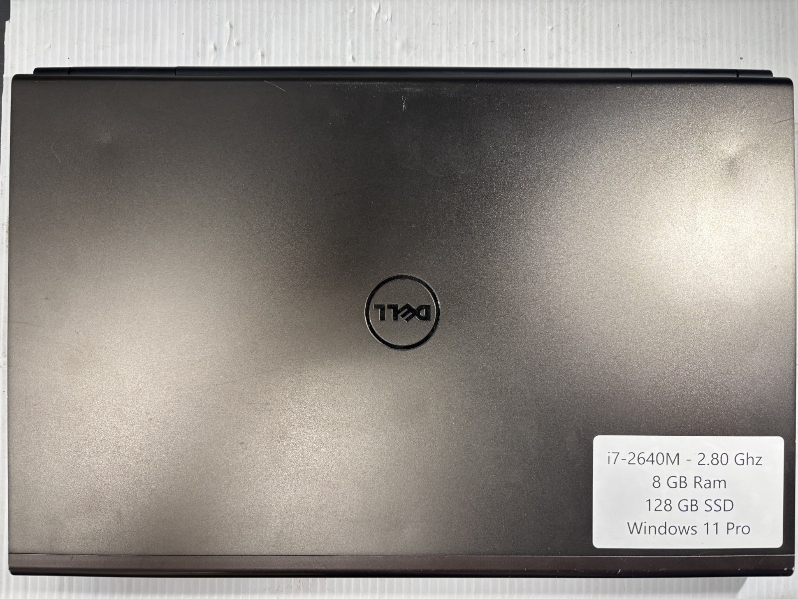 DELL PRECISION M6600 Intel Core i7-2640M 2.80GHz 8GB RAM 128 GB HDD Win 11 Pro