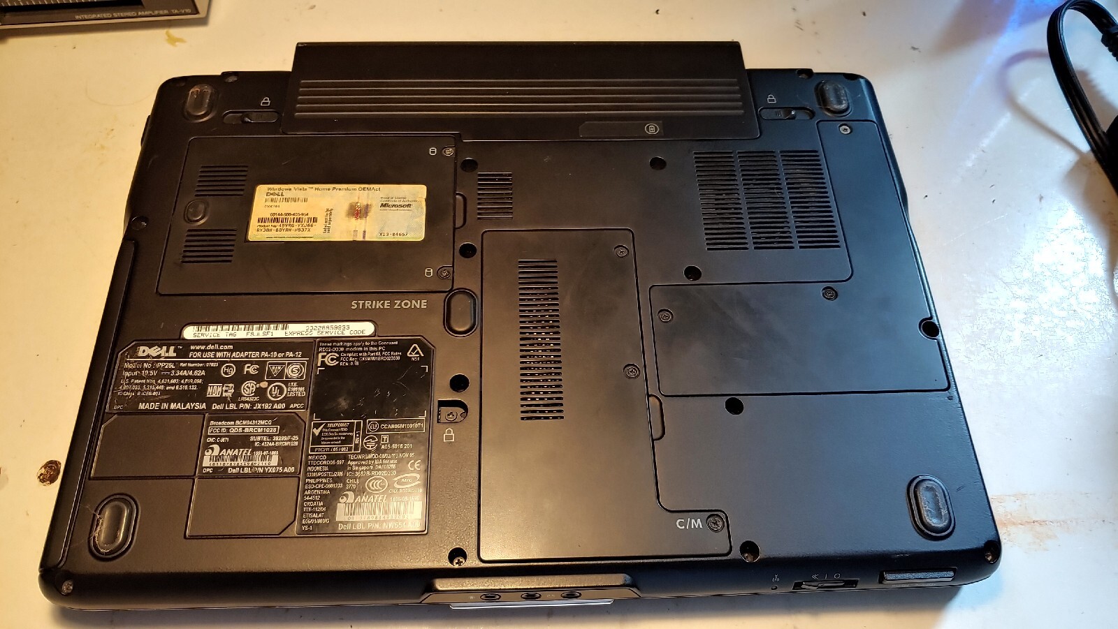 Dell Inspiron 1420 Core 2 Duo 1.83 GHz 3GB RAM Battery NO HDD NO CHARGER