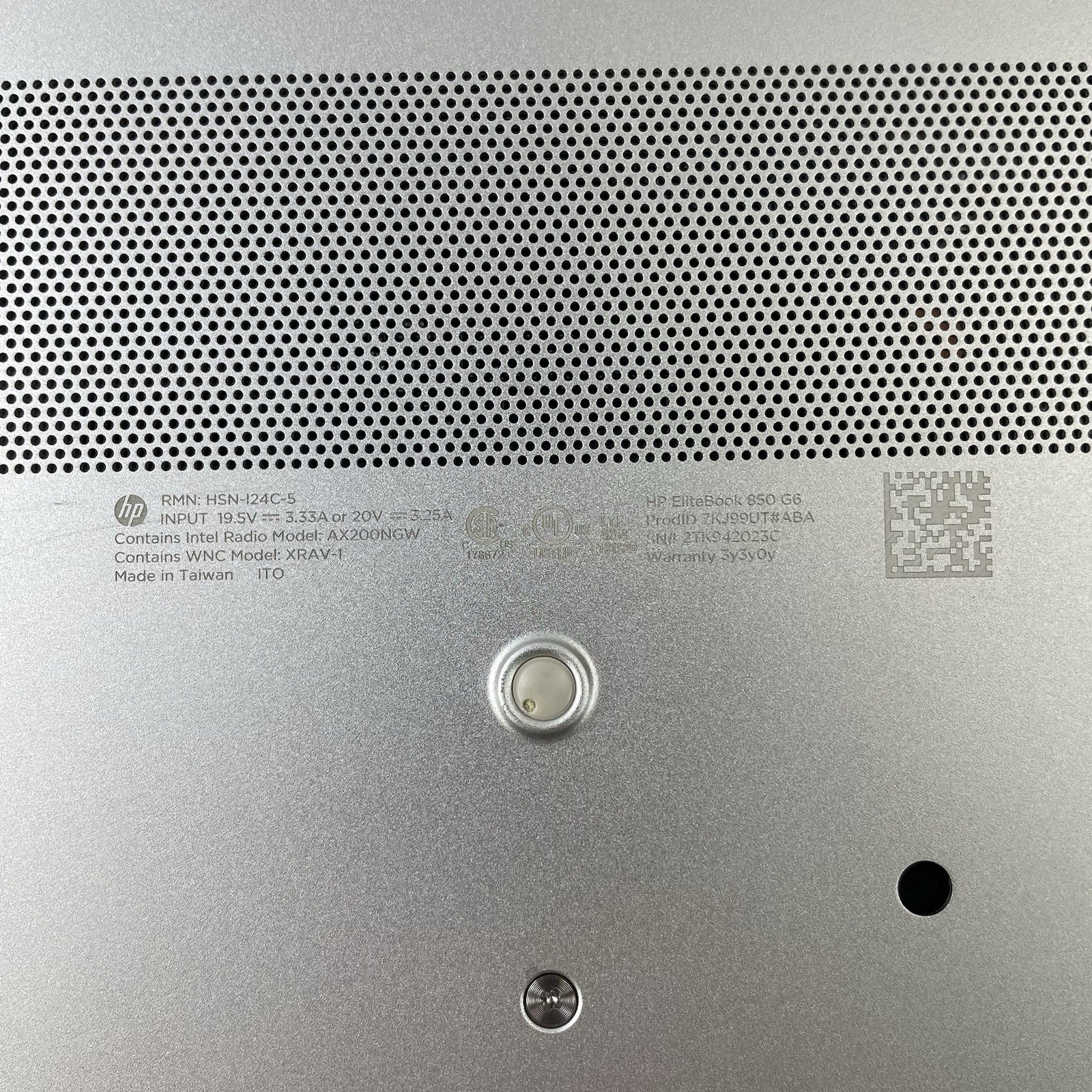 HP EliteBook 850 G6 15.6″ i5-8365U 1.60 GHz 8 GB RAM No SSD/OS/AC