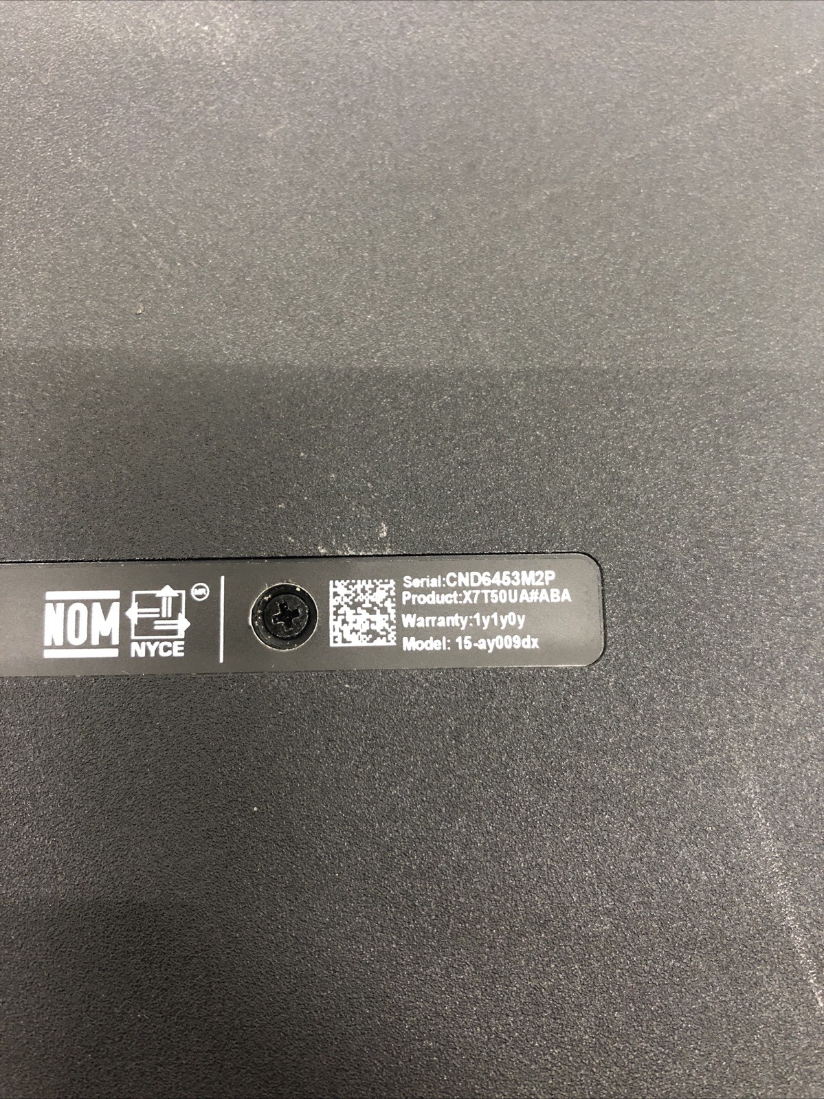 HP 15-AY009DX Intel Core i3-6100U 2.30GHz 4GB Boot to BIOS No HDD