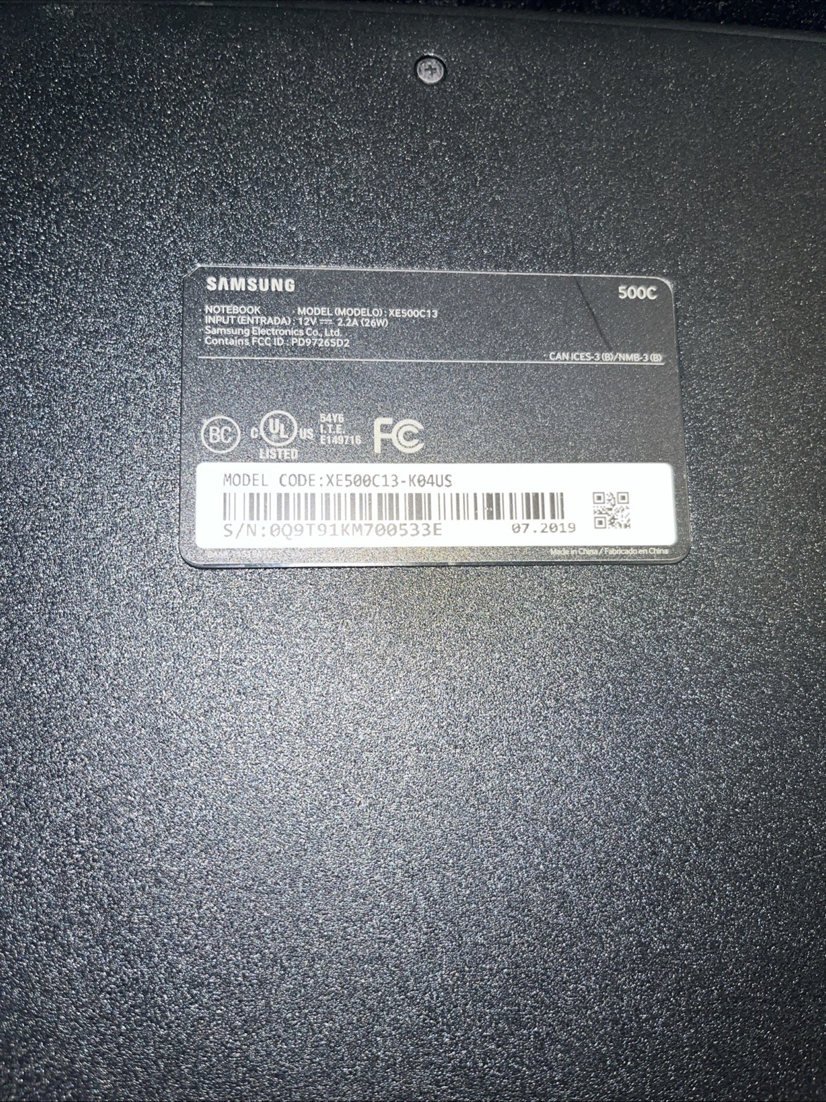 Working Samsung Chromebook 3 ‎XE500C13-K01US 11.6” (16GB Laptop)