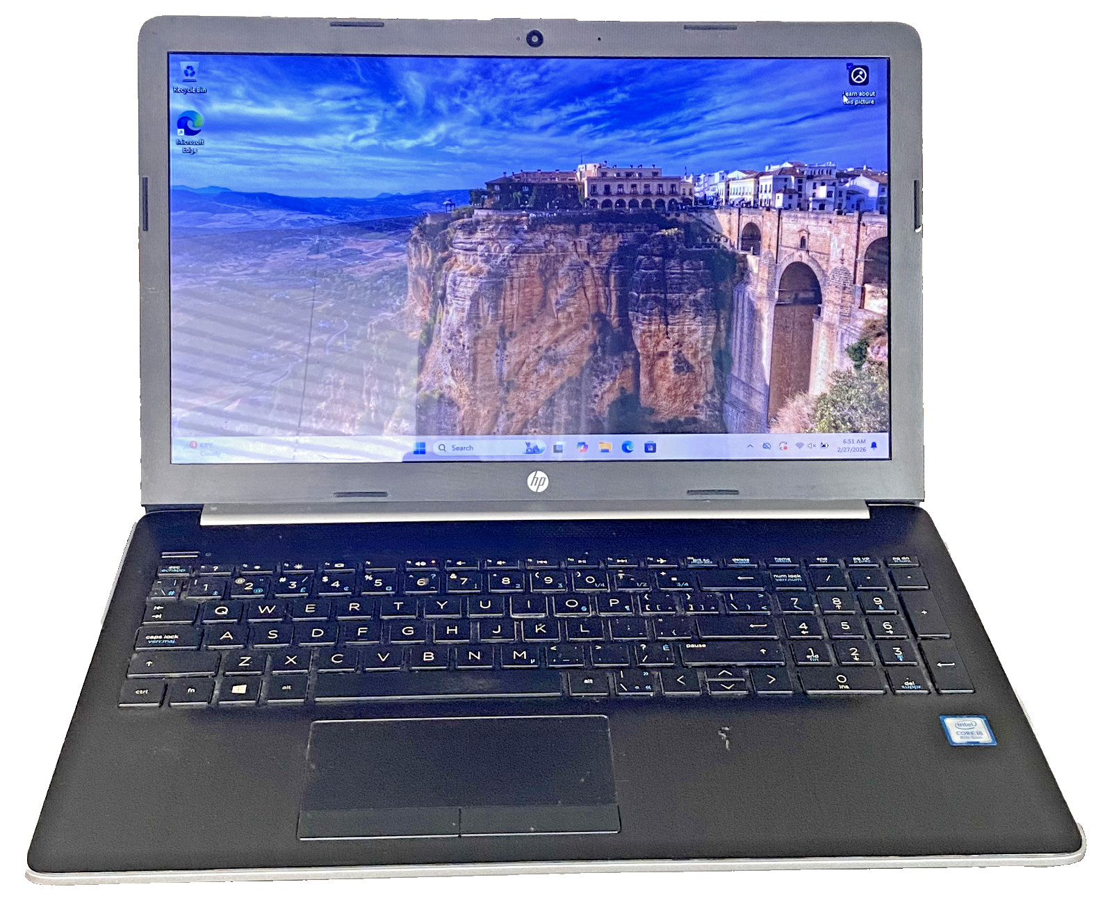 HP Laptop 15-da0xx – Intel Core i5-8250U 8GB RAM 256GB SSD Windows 11 Pro & MS