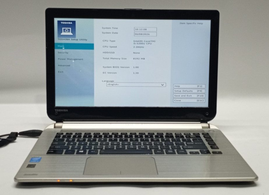 Toshiba Satellite E45-B Laptop 14″FHD i5-5200U@2.20GHZ 6GB RAM NO HDD/OS WH718*!