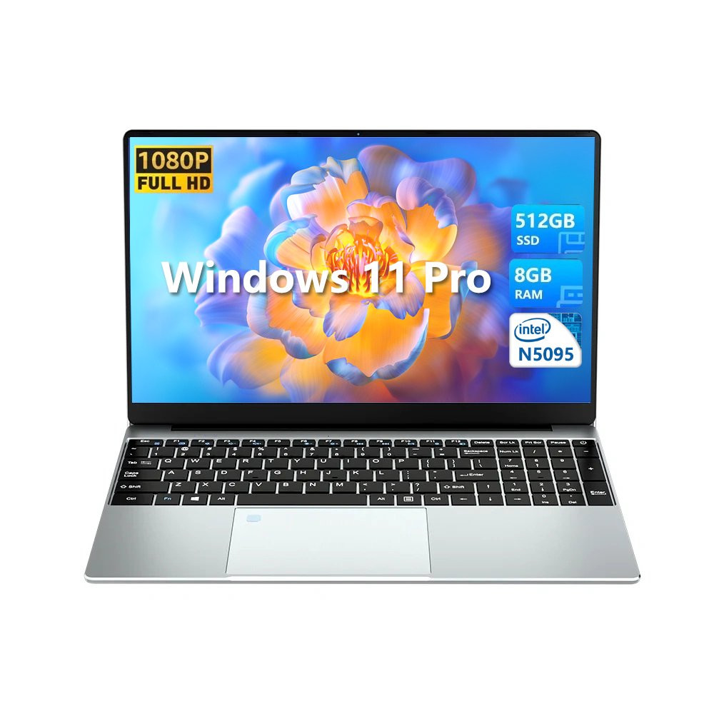 Yepbook 15.6In Laptop,8Gb RAM, 512GB SSD, Intel Celeron N5095, Cooling System,Fi