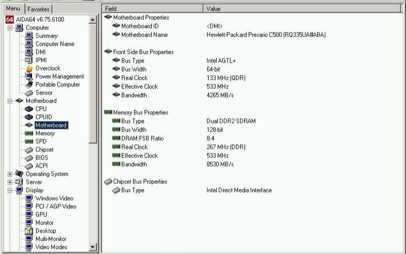FOR PARTS 15.4″ HP Presario C500 (Celeron M 440/1.86 GHz/512 MB RAM/NO HDD)