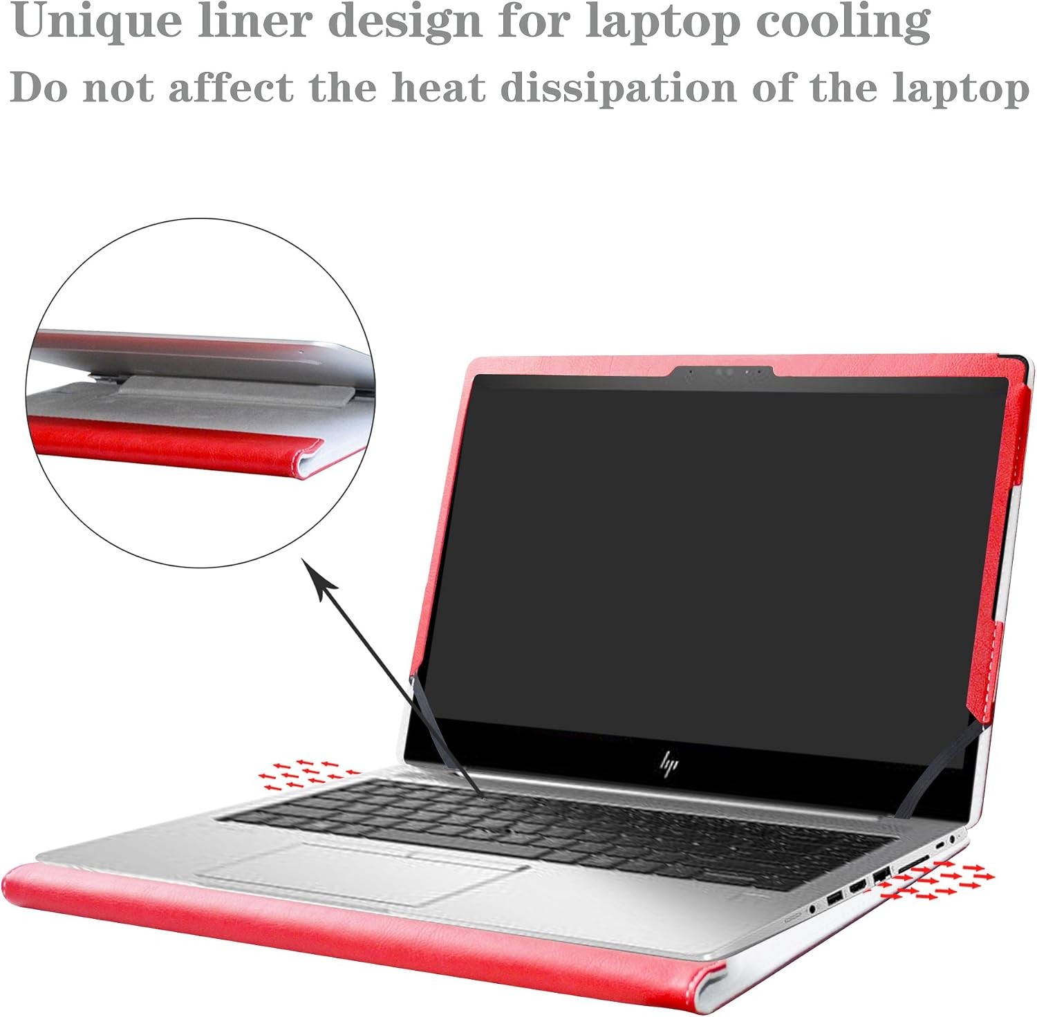 Red Protective Laptop Case Cover for HP EliteBook 840 G5 G6/745 G5 G6/ZBook 14u