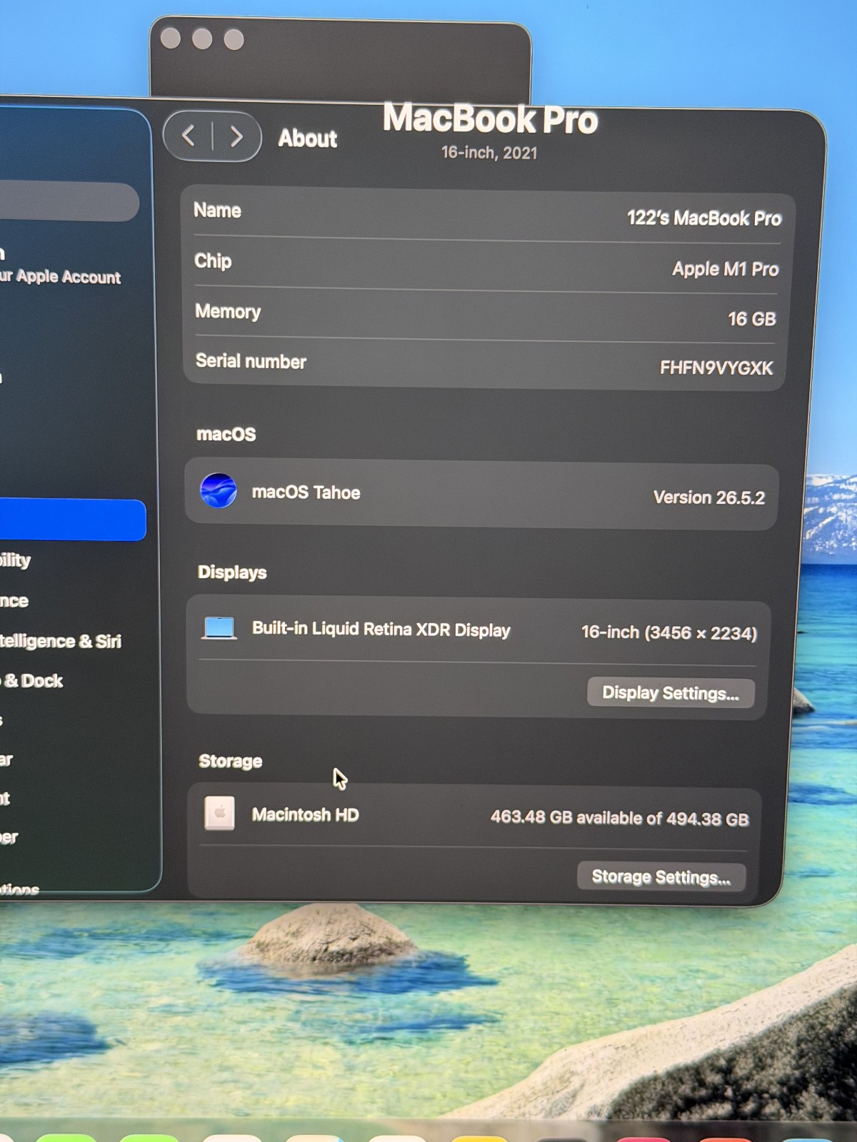 Apple MacBook Pro (2021) 16″ M1 Pro 16GB RAM 512GB SSD Space Grey – Excelent
