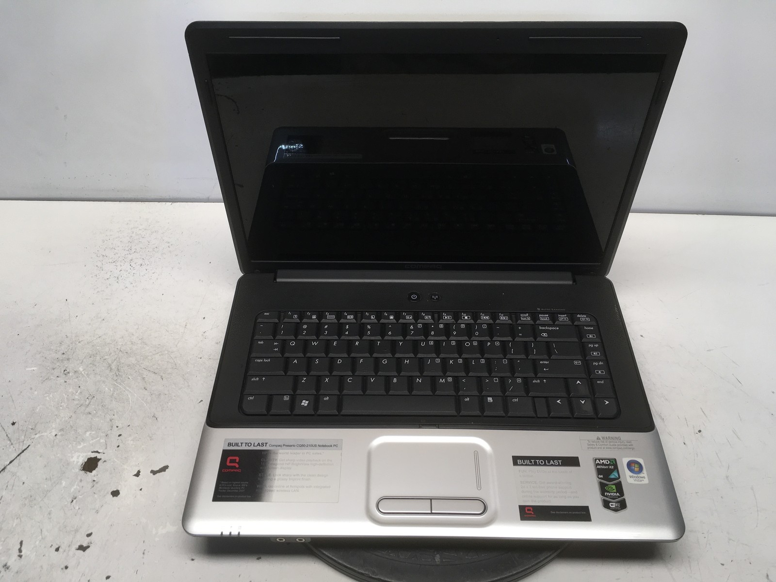 Compaq Presario CQ50-210US AMD Athlon QL-62 2000MHz 2 GB NO HDD No Batt