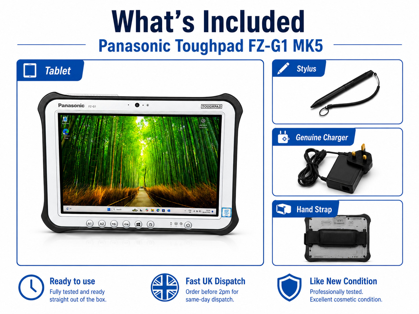 PANASONIC FZ-G1 MK5 10.1″ WUXGA i5-7300U 512GB SSD 8GB 4G LTE MICRO SD READER