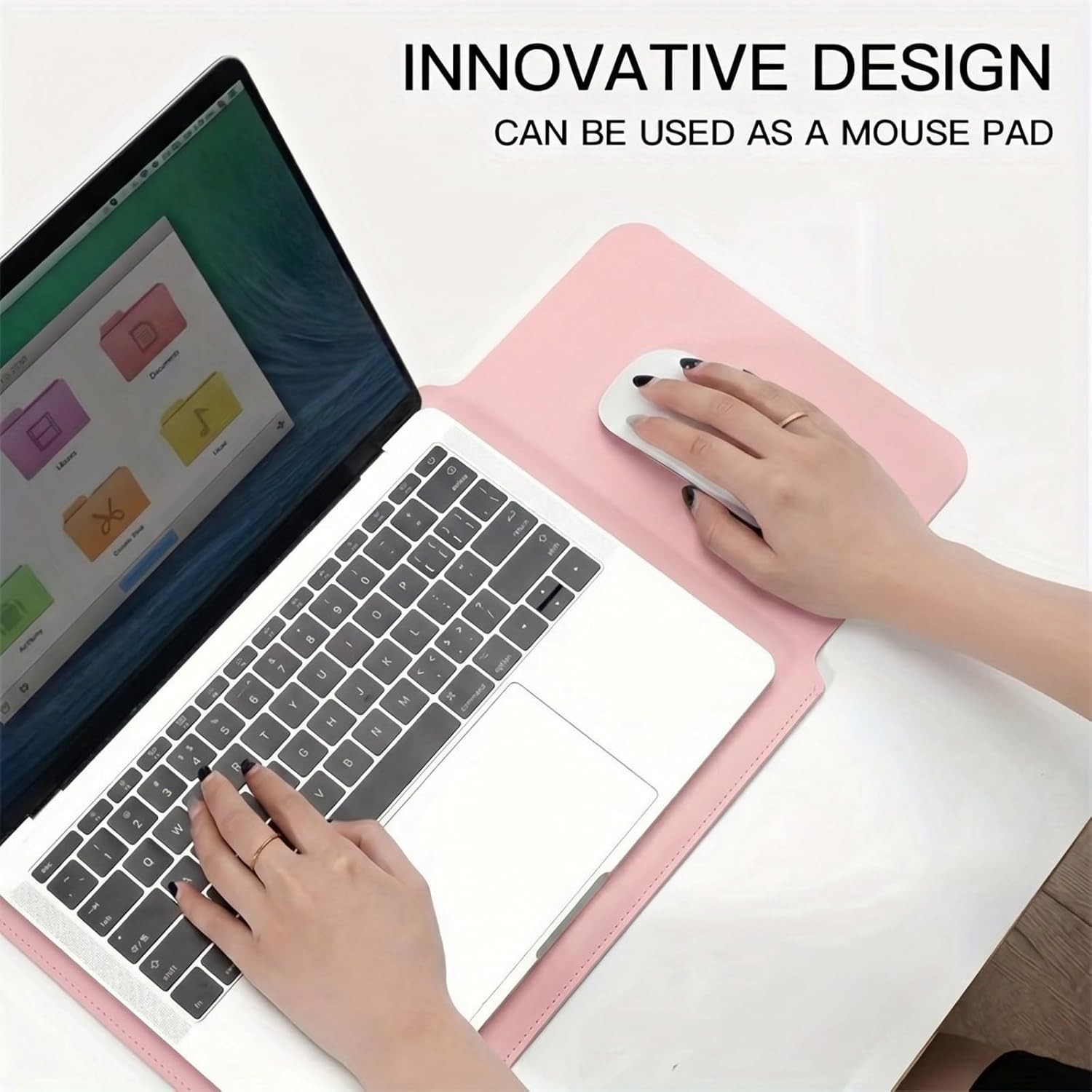 MacBook Air 14 inch Sleeve, PU Leather Laptop Sleeve Case for MacBook Air M5 M4