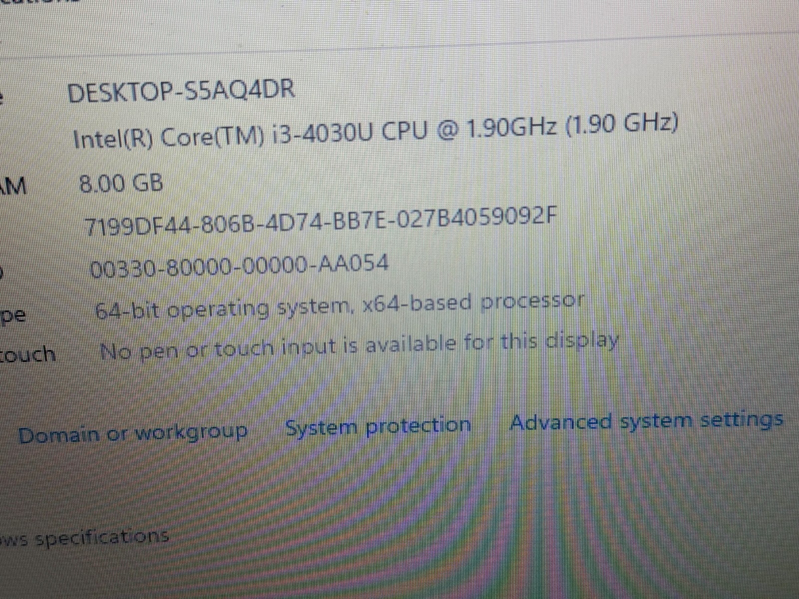 Dell Inspiron 5748 Laptop i3-4030u 1.9GHz 17″ Barebones.