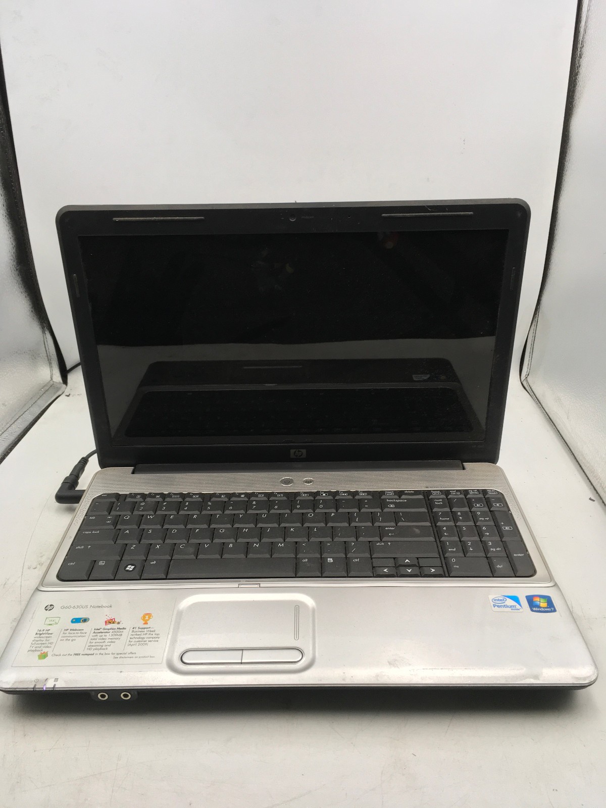 HP G60 630US – FOR PARTS/REPAIR – INTEL PENTIUM T4400 – 4GB RAM – READ DESC – BB
