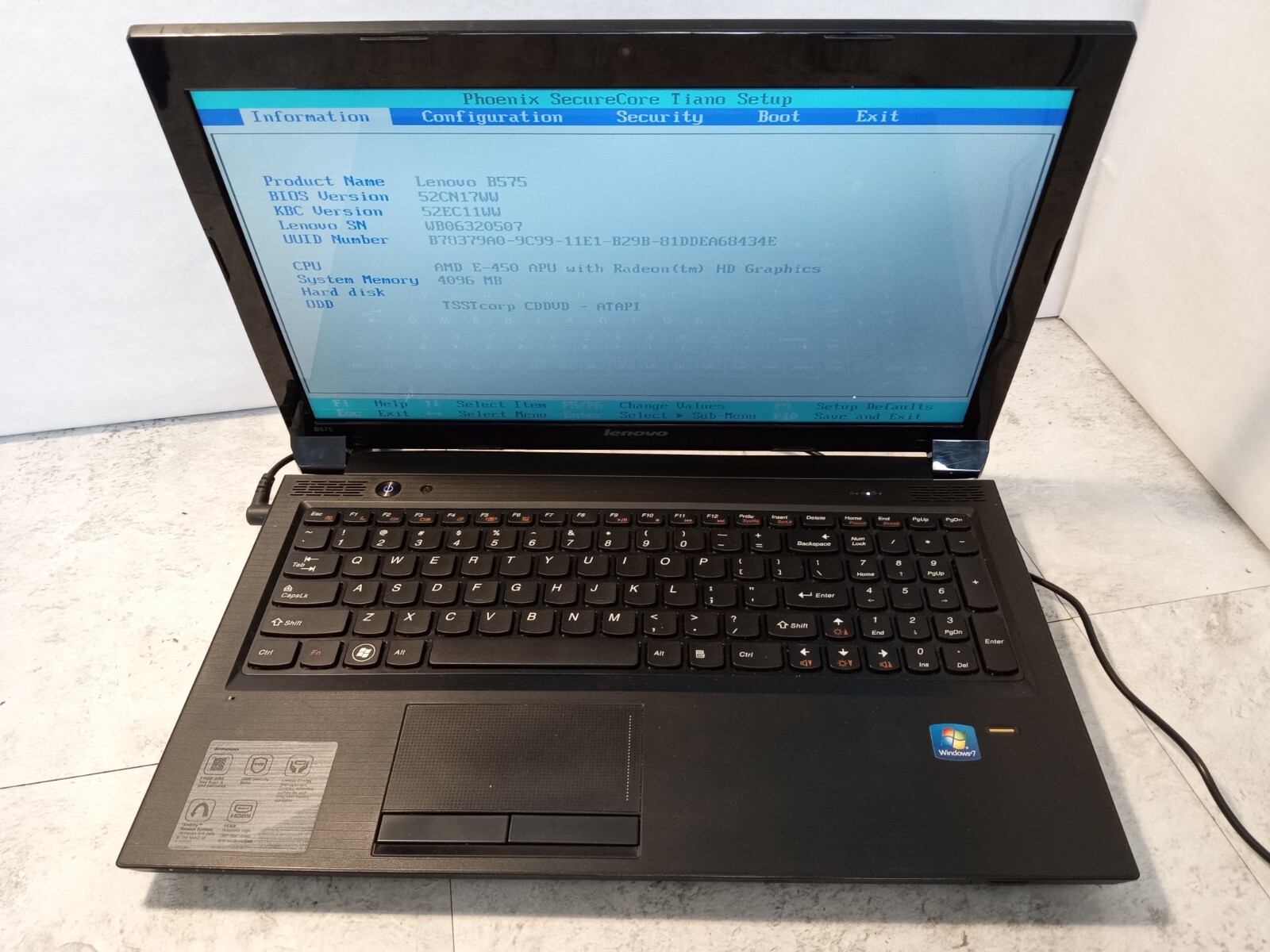 Lenovo B575-1450 15.6″ Laptop AMD E-450 Radeon HD Graphics *READ* -FM