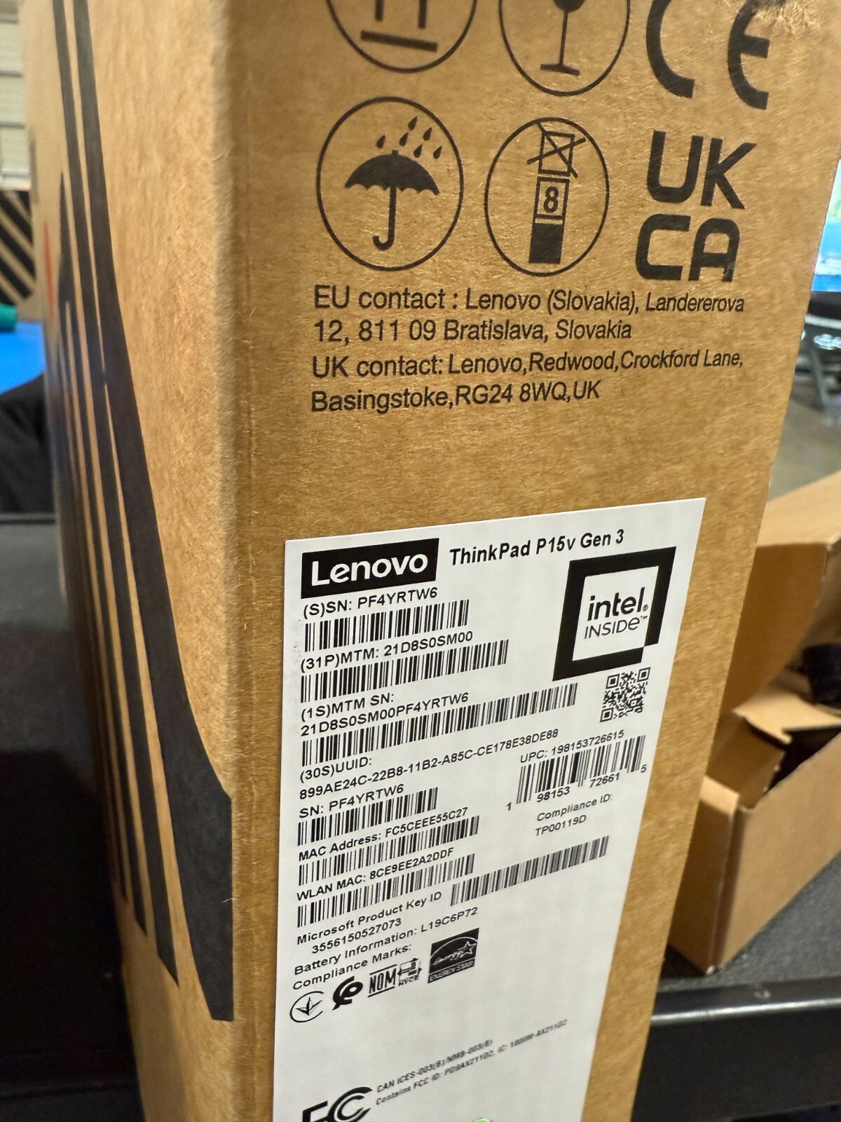 Lenovo ThinkPad P15v Gen 3 Black Laptop/i7-12700H/16GB DDR5/512GB SSD/Win 11Pro