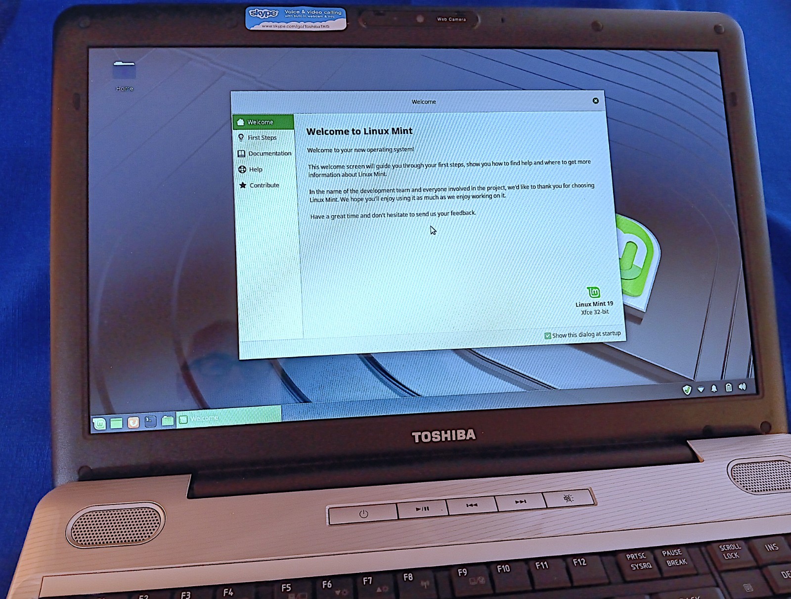 Toshiba Satellite laptop L505-S5964 Linux Mint v19 32 bit 320GB 4GB RAM w/Batt