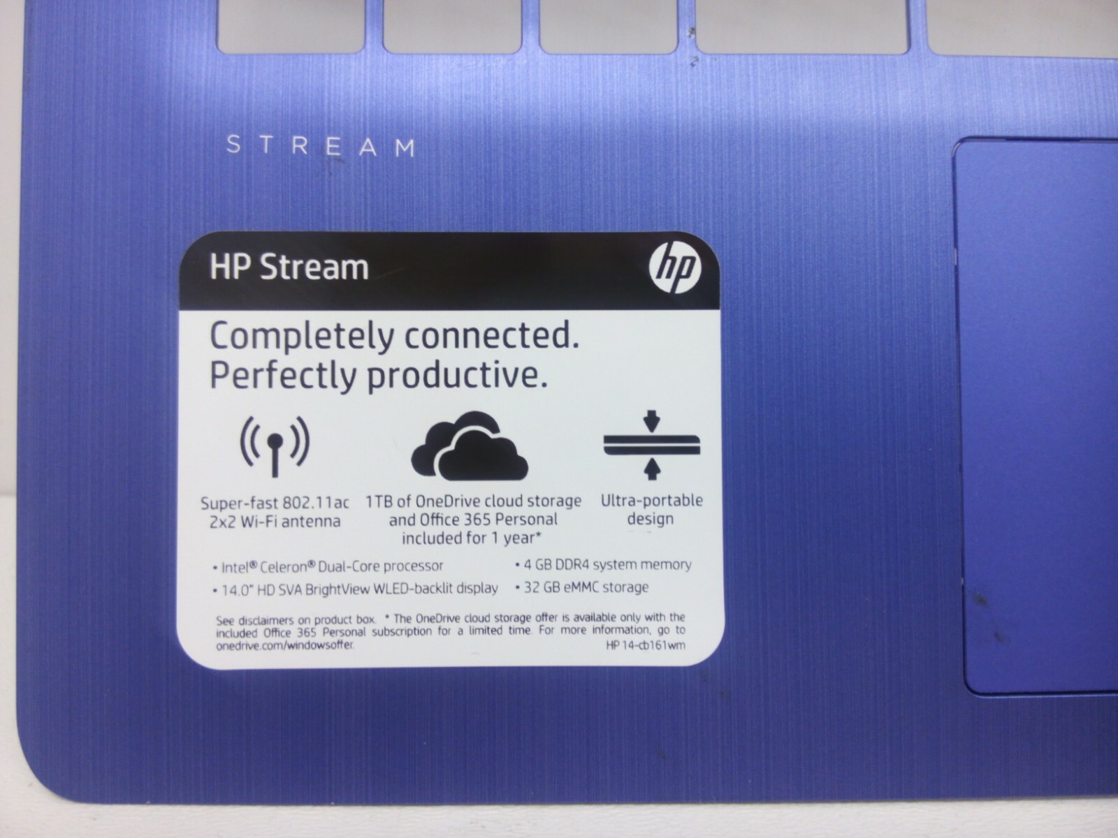 HP Stream Blue 14-cb161wm 14-CB 6SH03UA Palmrest + Touchpad – EA0P900801A 182