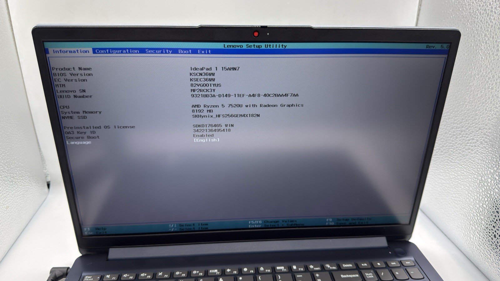 Lenovo – IdeaPad 1 15.6″ Full HD Laptop – AMD Ryzen 5 7520U 256GB – 8GB Memory