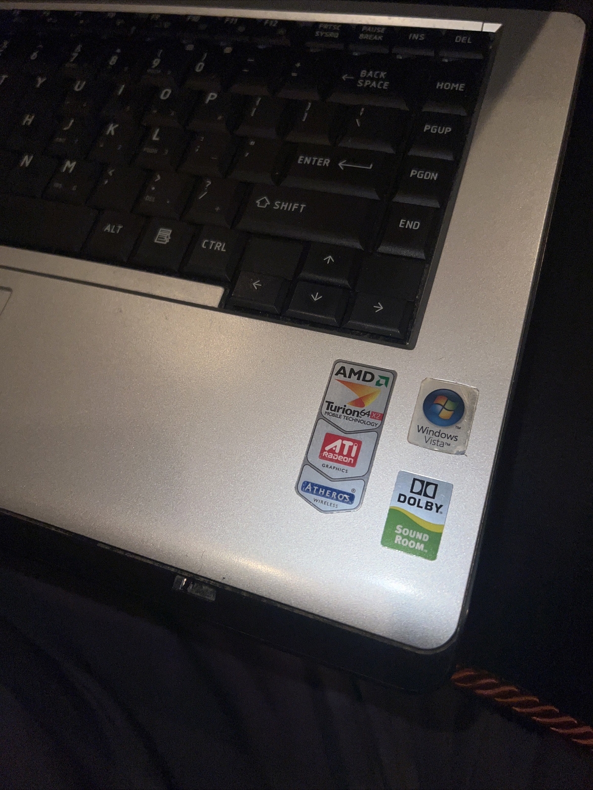 Toshiba Satellite A215-S5837 15.4” Notebook AMD Turion UNTESTED No Hard Drive