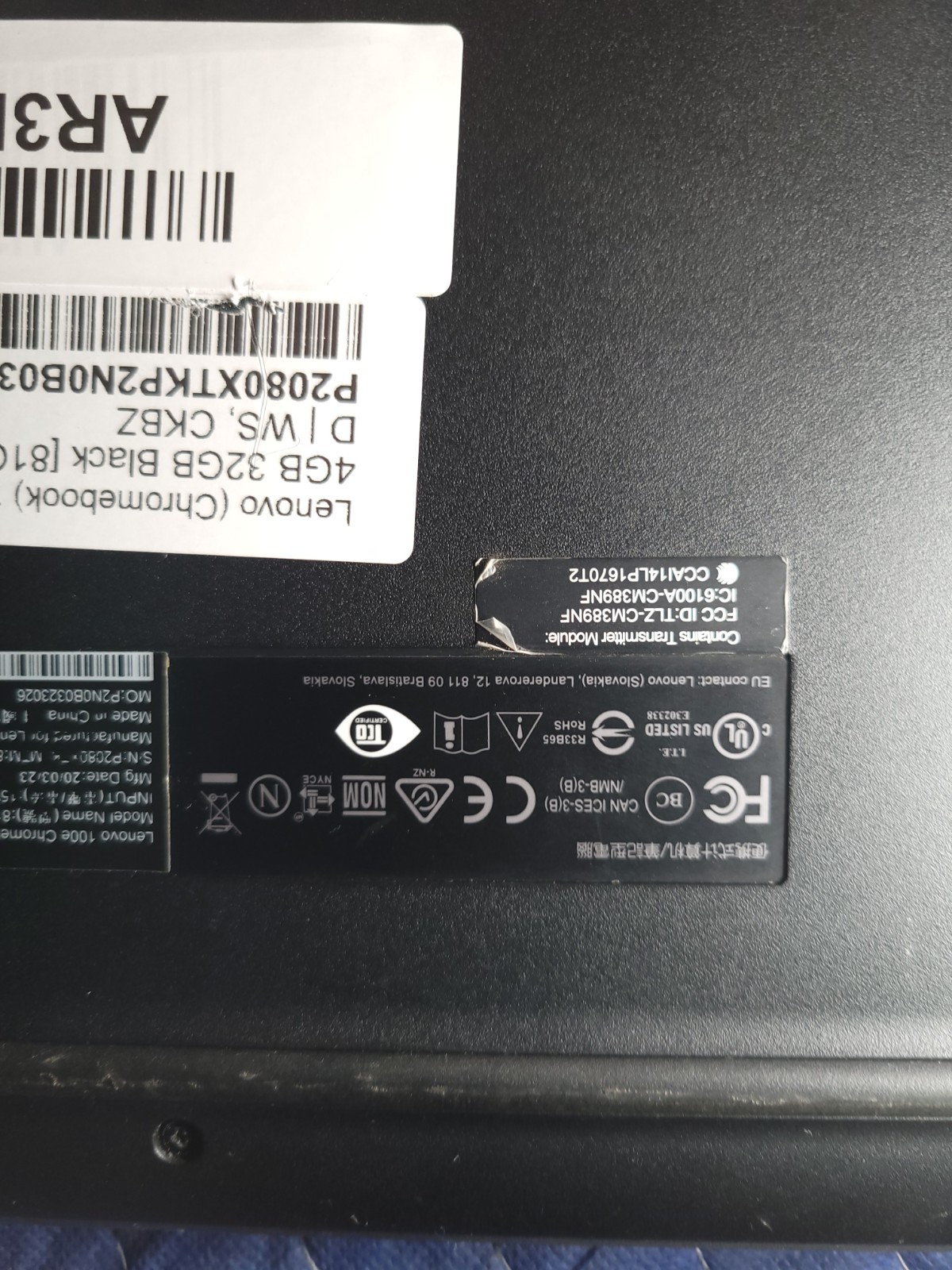 Lenovo 100e Chromebook 2nd Gen MTK 11.6″ MT8173C 4GB 32GB Chrome OS Black