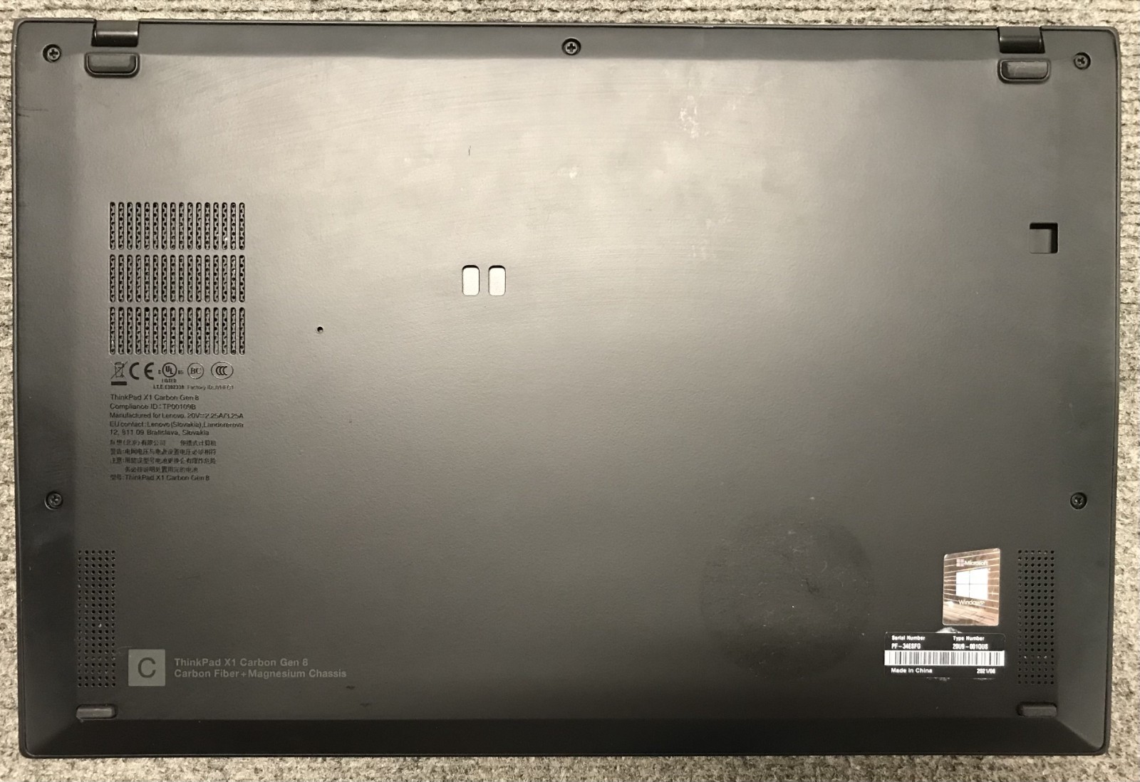 Lenovo ThinkPad X1 Carbon Gen 8 14″ Touch Laptop i5-10310U 16GB RAM 256GB NVMe