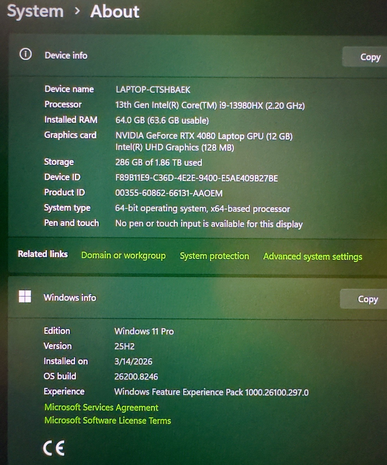 ASUS ROG Strix G18 18in i9 13th Gen 64GB 2TB SSD RTX 4080 W11 Pro