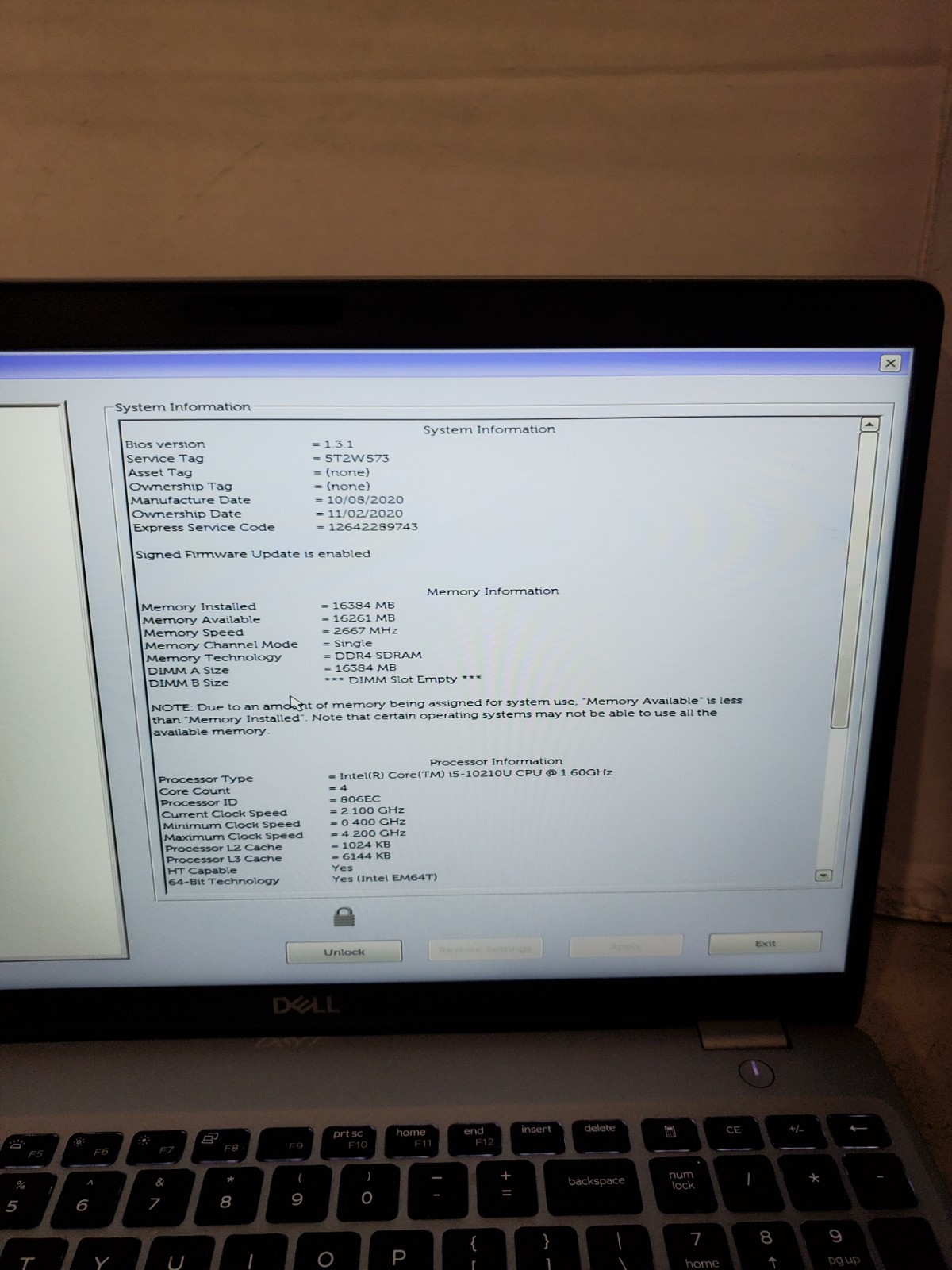 Dell Latitude 5510 15.6″ Laptop i5-10210U 16GB 128GB SSD Win11 #69