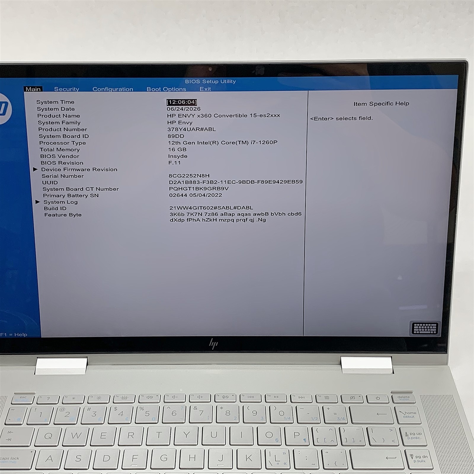 HP Envy 15-es2003ca Laptop i7 1260P 2.10GHZ 15.6″ Touch FHD 16GB 512GB Win 11