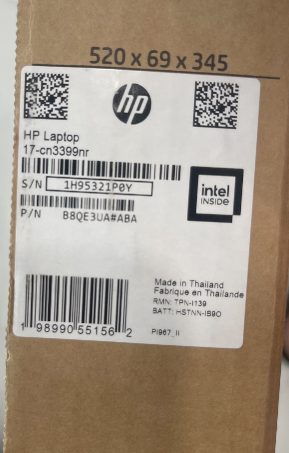 HP 17.3″ FHD Laptop Intel Core i5-1334U, 16 GB RAM, 512 GB SSD 17-cn3399nr