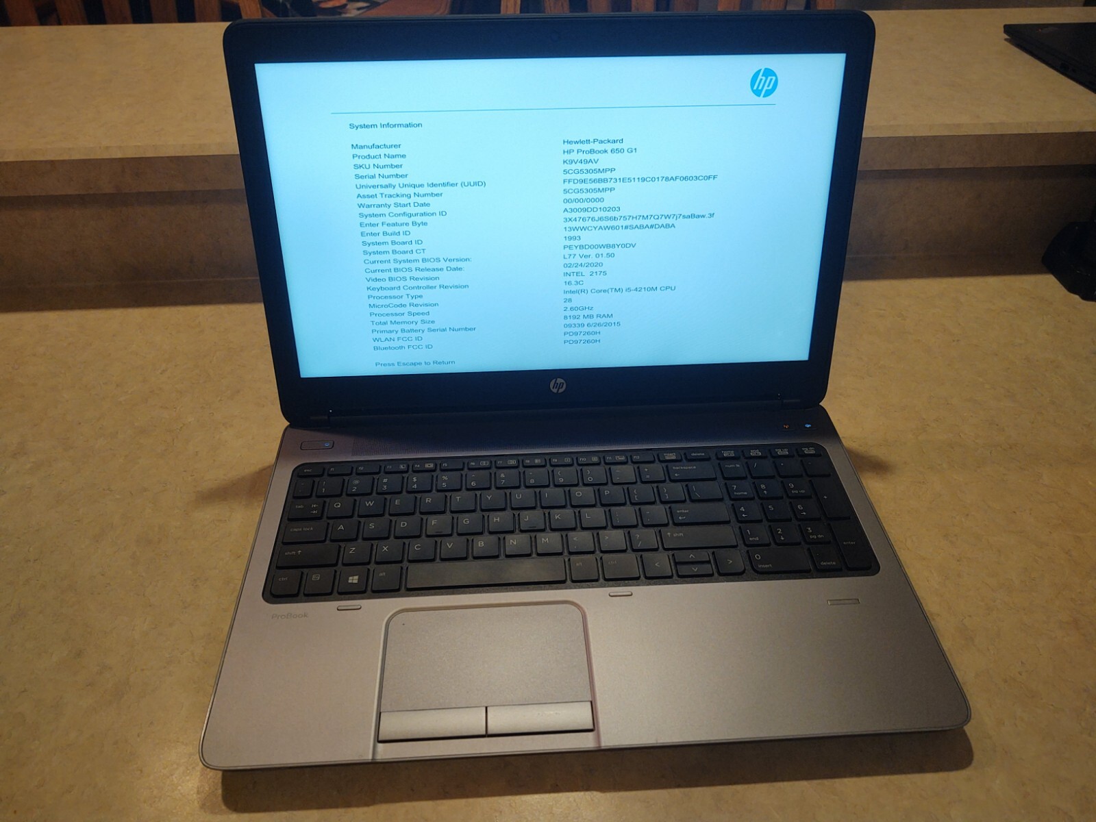 HP ProBook 650 G1 15.6” (Intel Core i5-4300M, 2.6GHz, 8GB RAM) Notebook – Black
