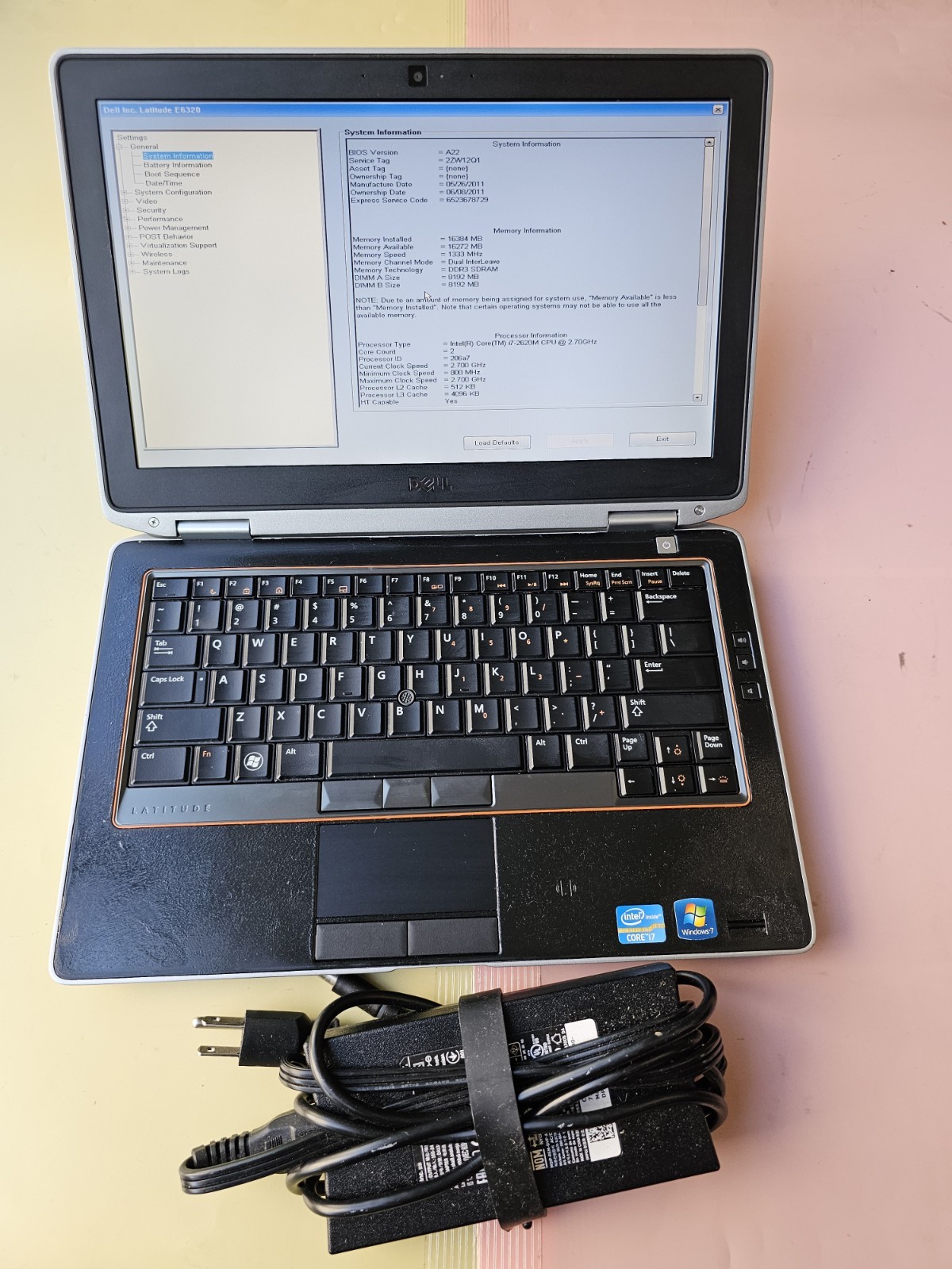 Dell Latitude E6320 Core i7-2620M 16GB RAM 256GB SSD WEBCAM BACKLIT BLUETOOTH