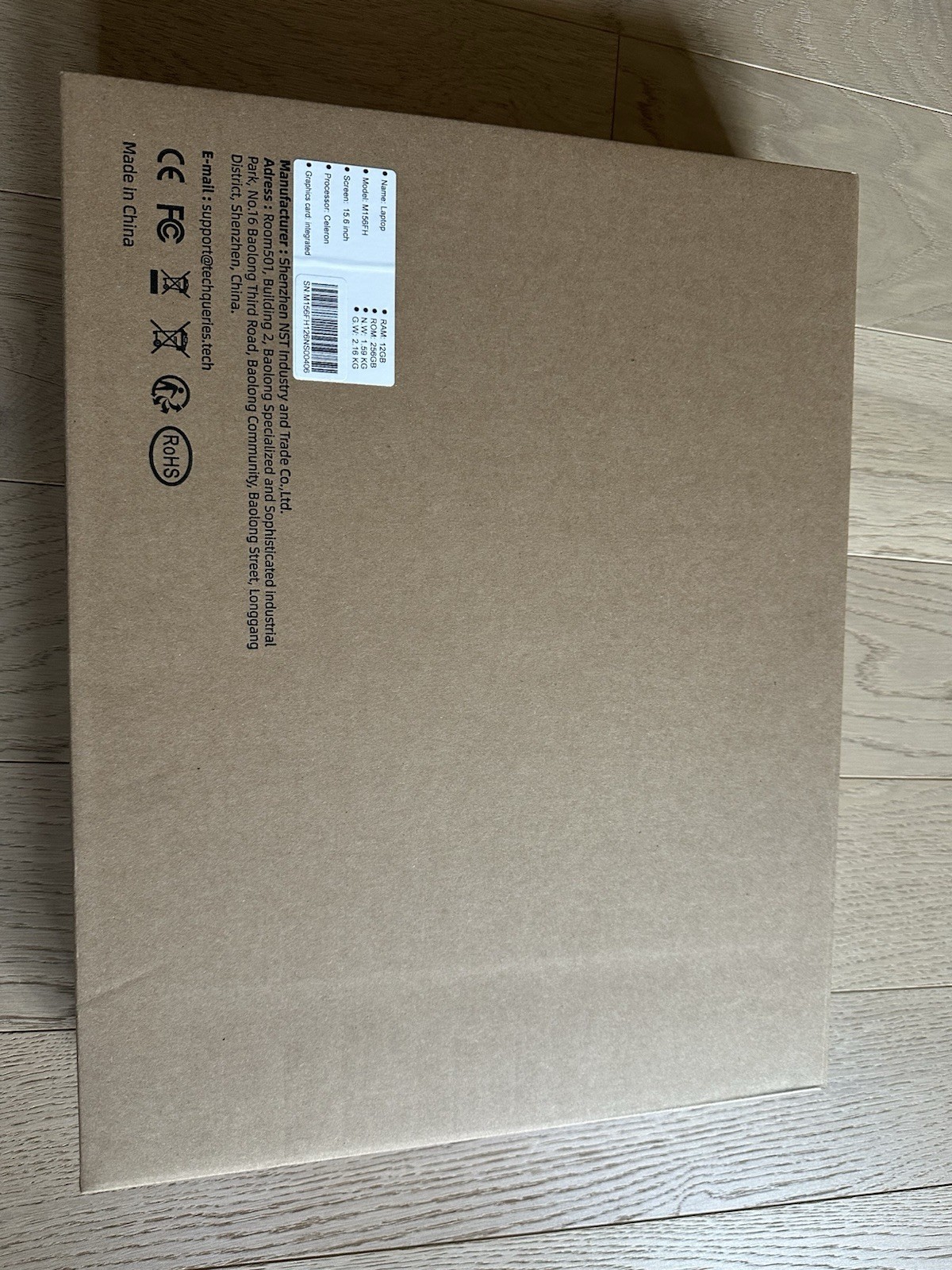 Sgin M16 15.6″ Laptop Intel Celeron 12GB RAM 256GB SSD Win 11 Pro Gray