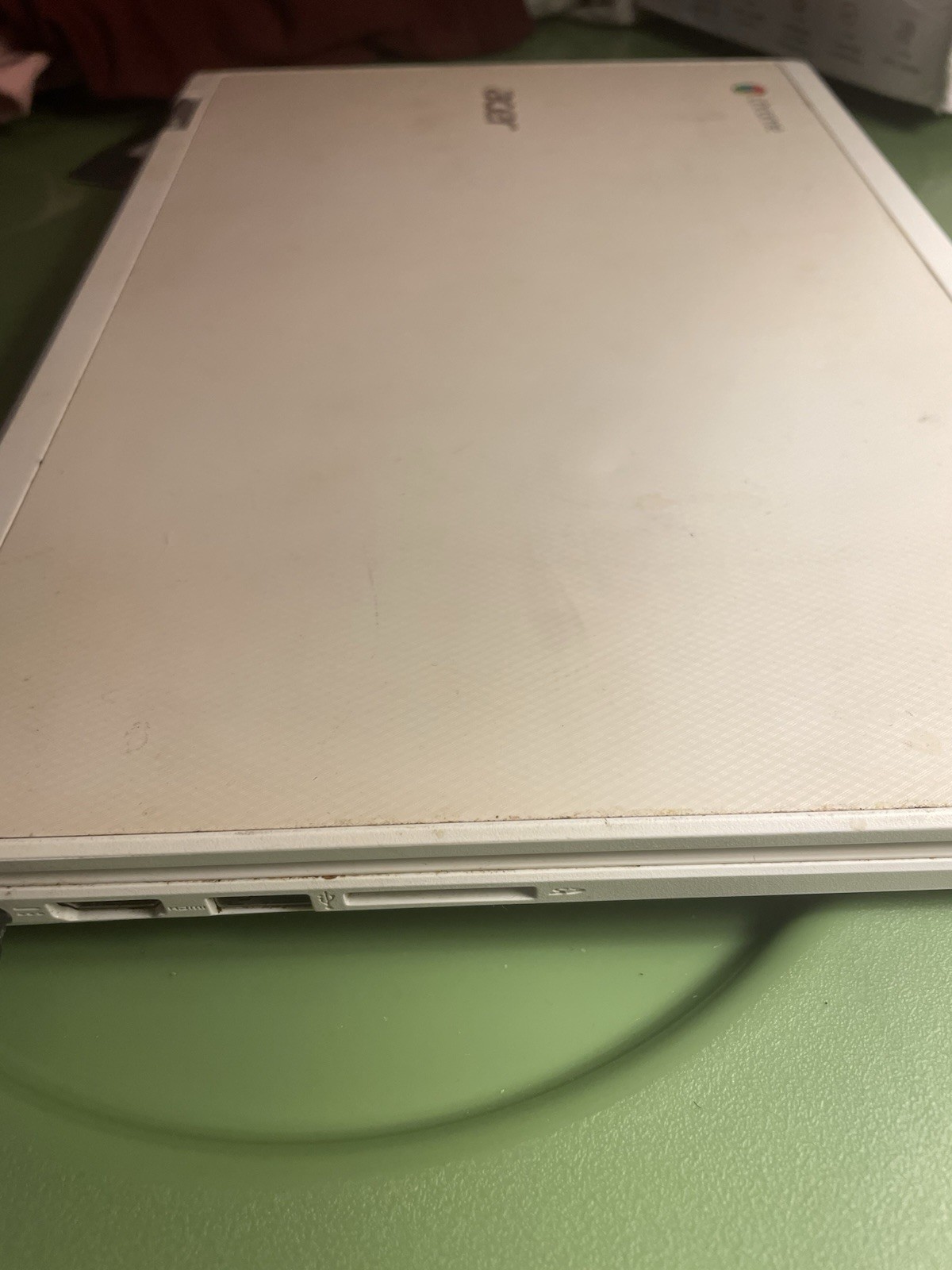 Acer Chromebook CB3-131 Tested Working – No Charger – White Laptop