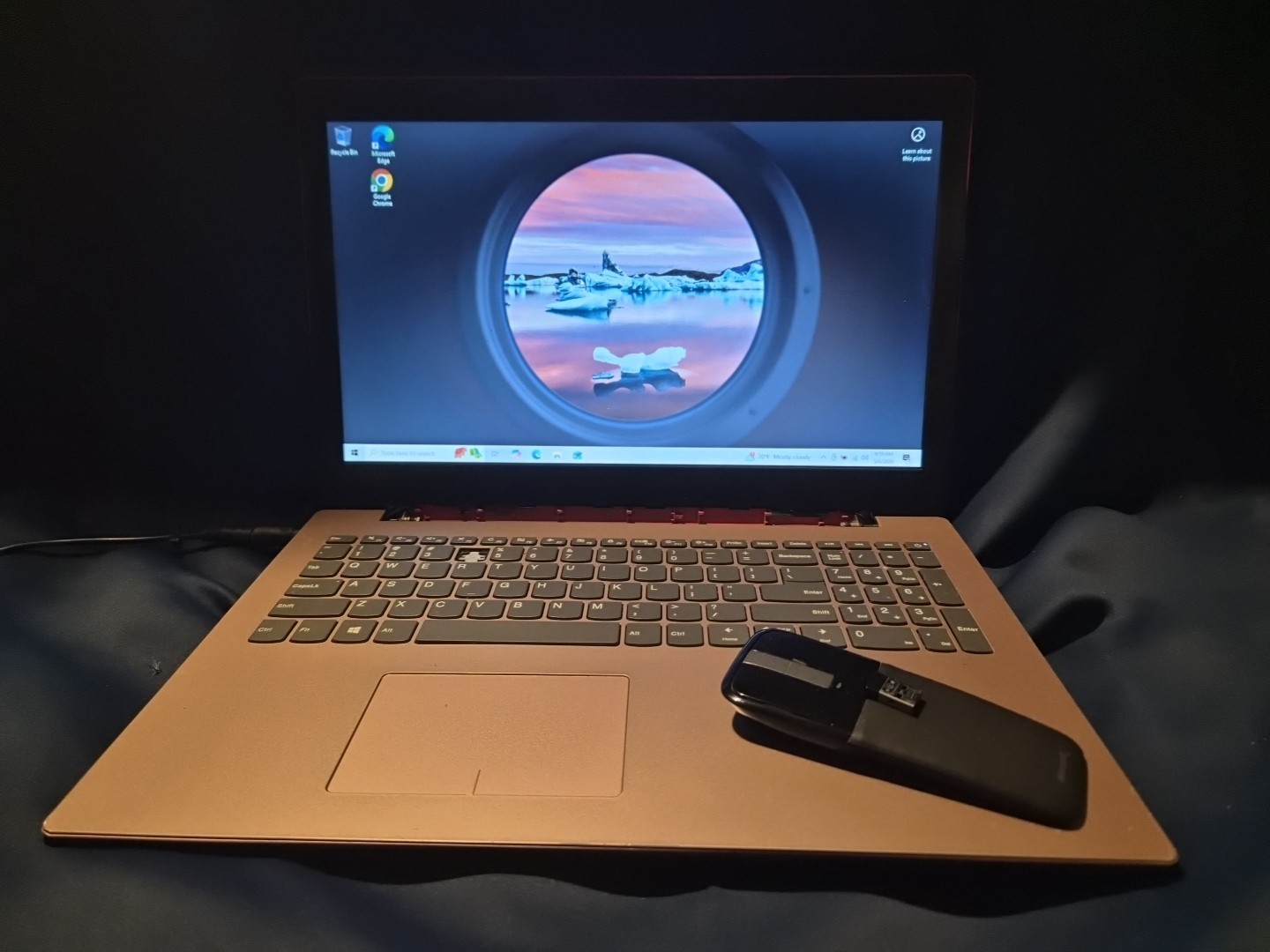 red Lenovo laptop Idea pad 330-15ikb 8 GB RAM, read issues, microsoft arc mouse