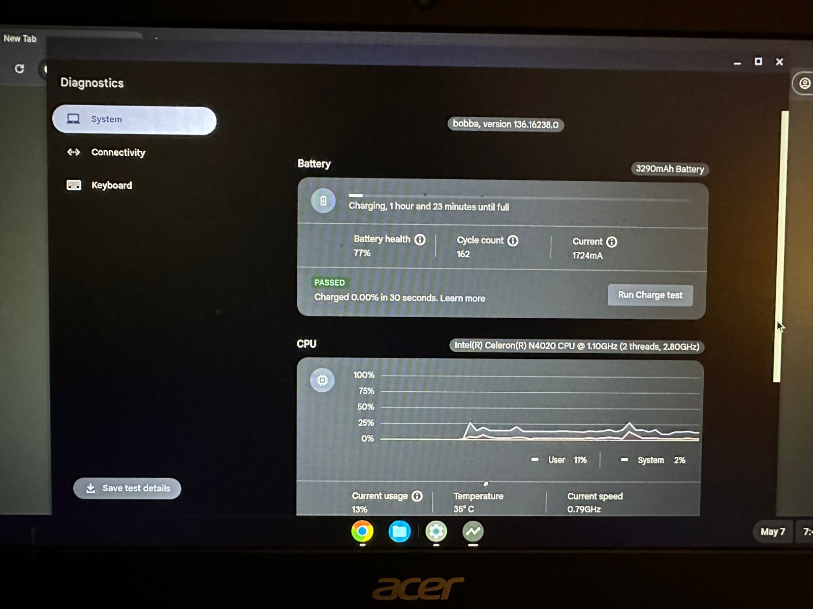 Acer Chromebook 311 CB311-9H-C1JW 11.6″ N4020 4GB 32GB ChromeOS Tested
