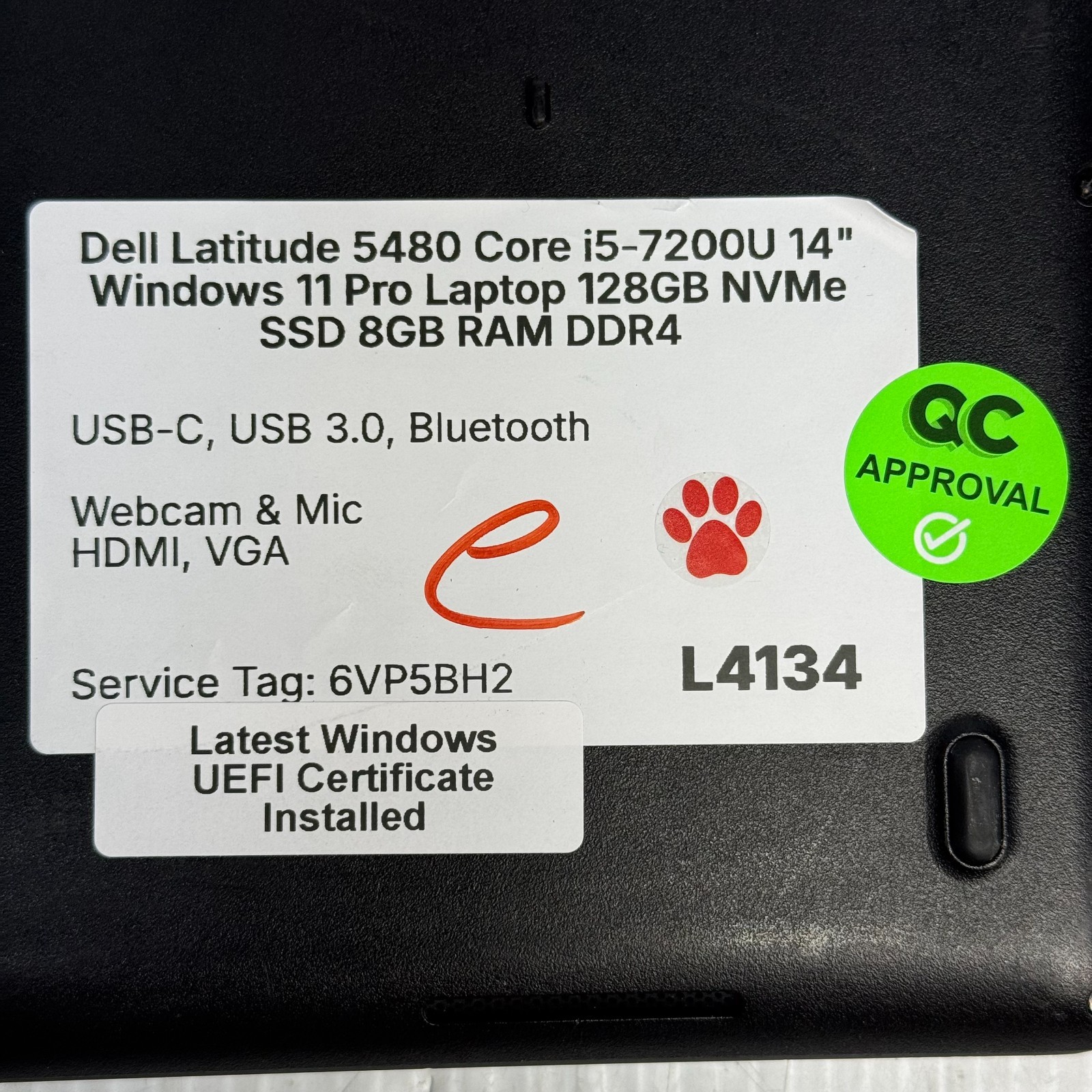 Dell Latitude 5480 i5-7200U 14″ Windows 11 Pro Laptop 128GB SSD 8GB RAM *WEAR*