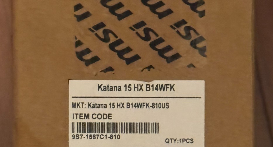 NEW MSI Katana 15 HX 15.6” QHD 165Hz Laptop i7-14650HX 16GB RAM 1TB SSD RTX 5060