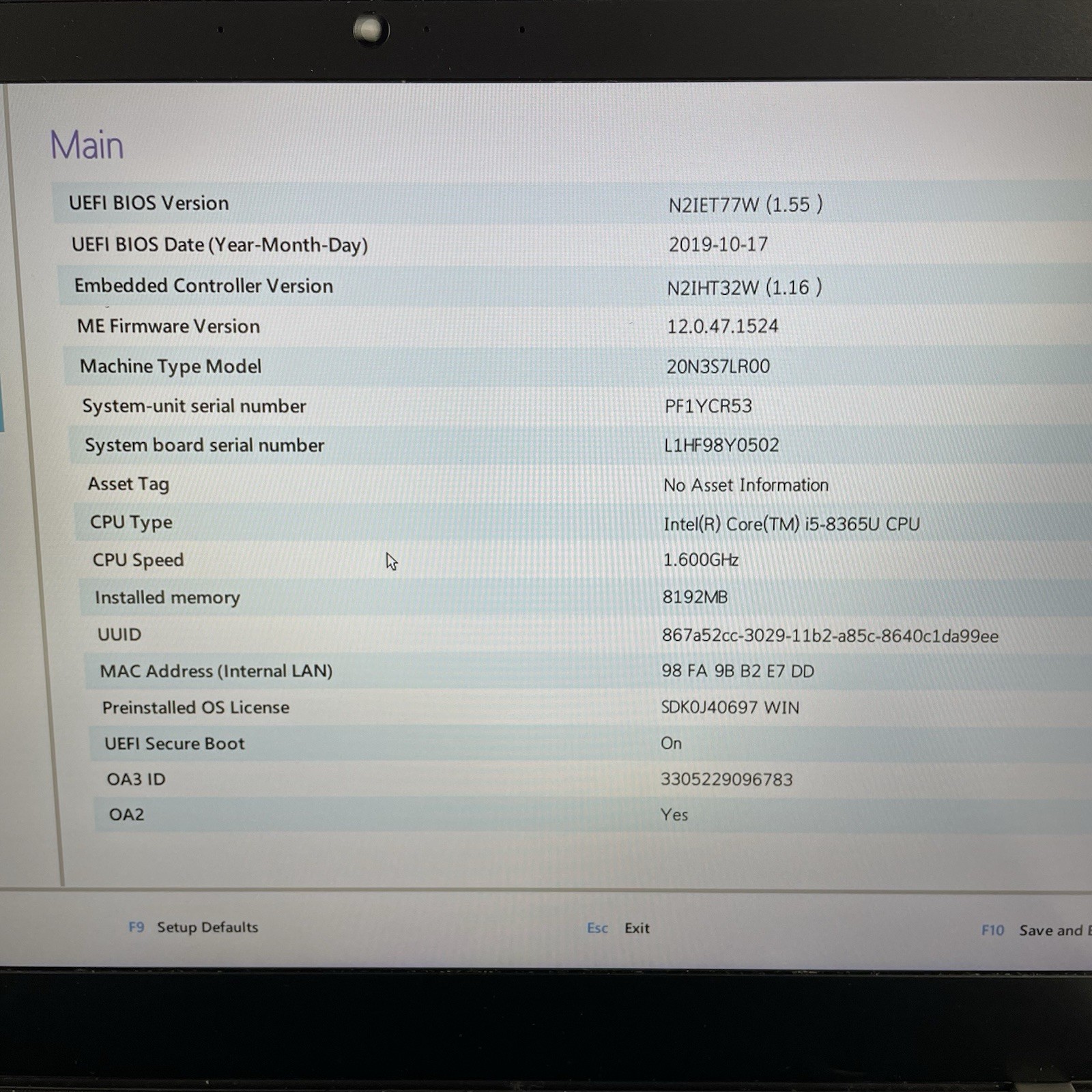 Lenovo ThinkPad T490 14″ i5-8365U 1.60 GHz 8 GB RAM No SSD/OS/AC – Bad Hinge
